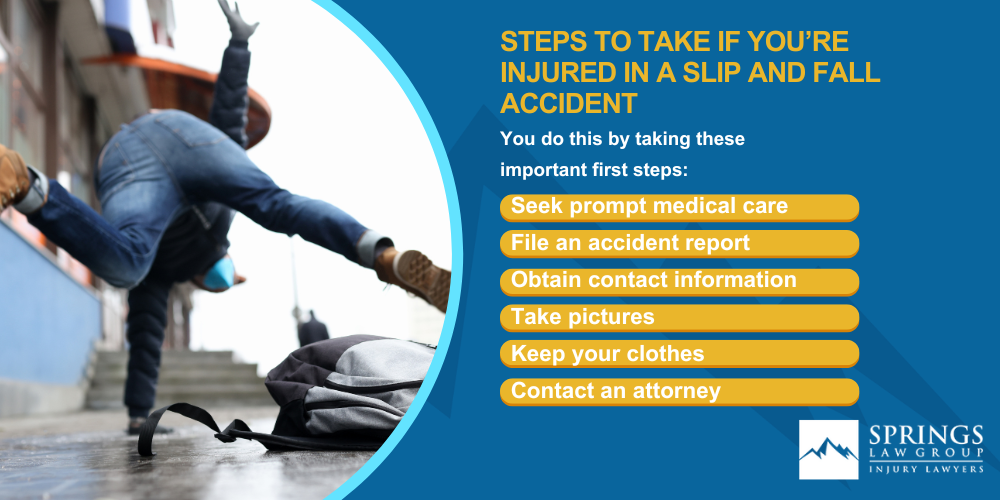 Steps To Take If You’re Injured In A Slip And Fall Accident; 