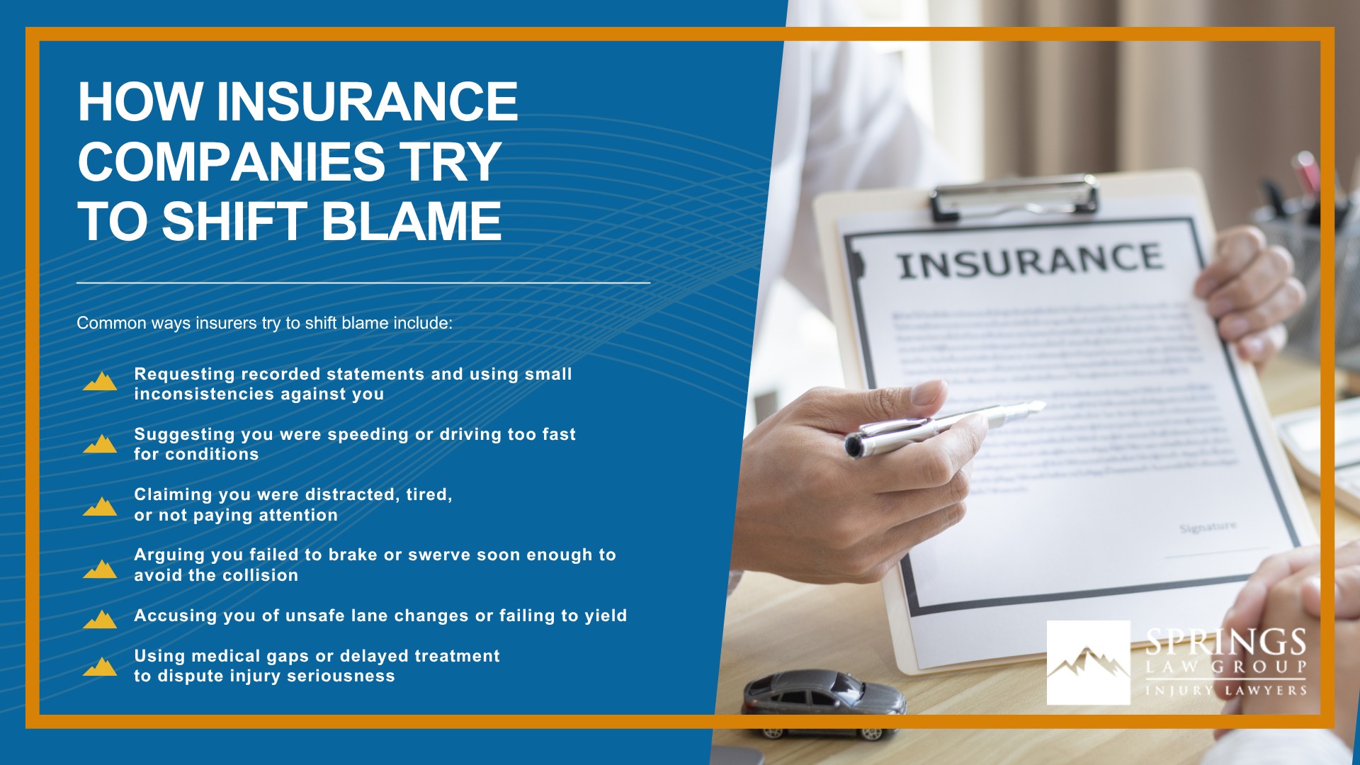 What Does “Fault” Mean in a Colorado Car Accident; Negligence vs. Recklessness; Who Determines Fault After a Colorado Springs Crash; Police Reports vs. Insurance Determinations; When fault is contested; When a Lawsuit Becomes Necessary; How colorado's modified comparative negligence rule; The Most Common Fault Disputes in Colorado Springs Car Accidents; Evidence That Helps Establish Fault; How insurance companies try to shift blame