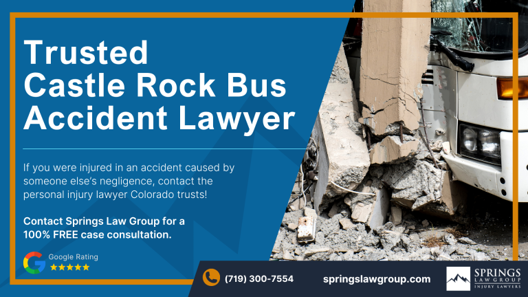 Castle Rock Bus Accident Lawyer; Types Of Injuries Seen After A Bus Wreck In Castle Rock; Common Causes Of Bus Crashes; Speak with a Castle Rock Bus Accident Attorney; Castle Rock Bus Accident Lawyer