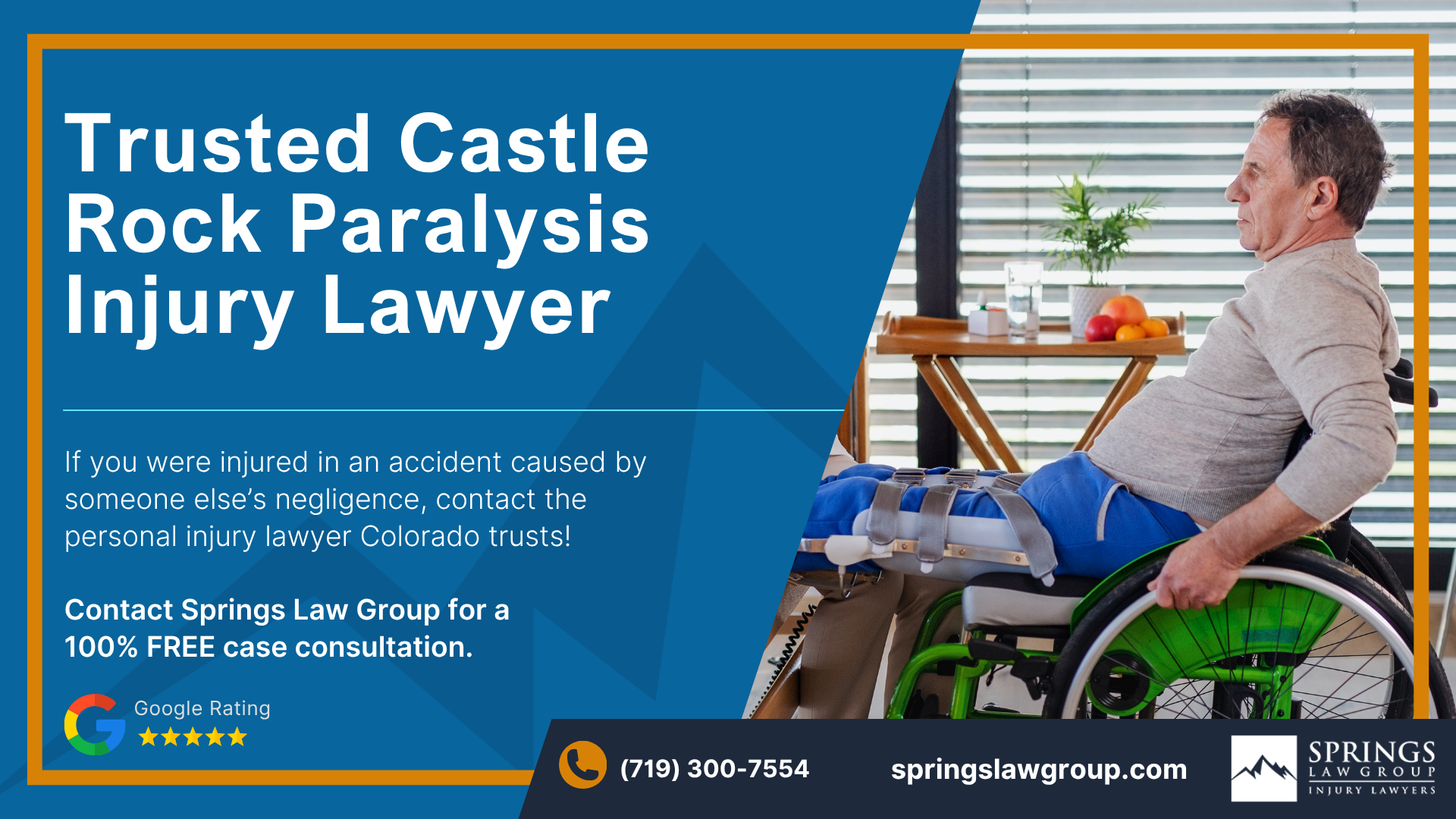 Work with a Castle Rock Paralysis Injury Attorney; Castle Rock Paralysis Injury Lawyer