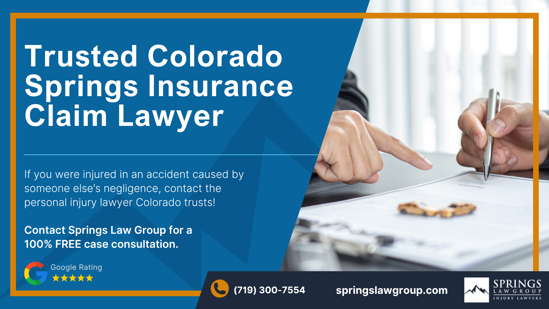 Understanding Insurance Claim Disputes in Colorado Springs; Other Types of Insurance Claim Disputes (Apart from Auto Accidents); When Does an Insurance Dispute Become Bad Faith in Colorado; How a Colorado Springs Insurance Claim Lawyer Can Help; What to Expect When You Hire Springs Law Group; Do You Need Help from a Colorado Springs Insurance Claim Lawyer; Gathering Evidence for an Insurance Claim; Possible Compensation in Insurance Claims; Uninsured and Underinsured Motorist Insurance Disputes; Springs Law Group_ Colorado Springs Insurance Claim Lawyers; Understanding Insurance Claim Disputes in Colorado Springs; Other Types of Insurance Claim Disputes (Apart from Auto Accidents); When Does an Insurance Dispute Become Bad Faith in Colorado; How a Colorado Springs Insurance Claim Lawyer Can Help; What to Expect When You Hire Springs Law Group; Do You Need Help from a Colorado Springs Insurance Claim Lawyer; Gathering Evidence for an Insurance Claim; Possible Compensation in Insurance Claims; Uninsured and Underinsured Motorist Insurance Disputes; Springs Law Group_ Colorado Springs Insurance Claim Lawyers