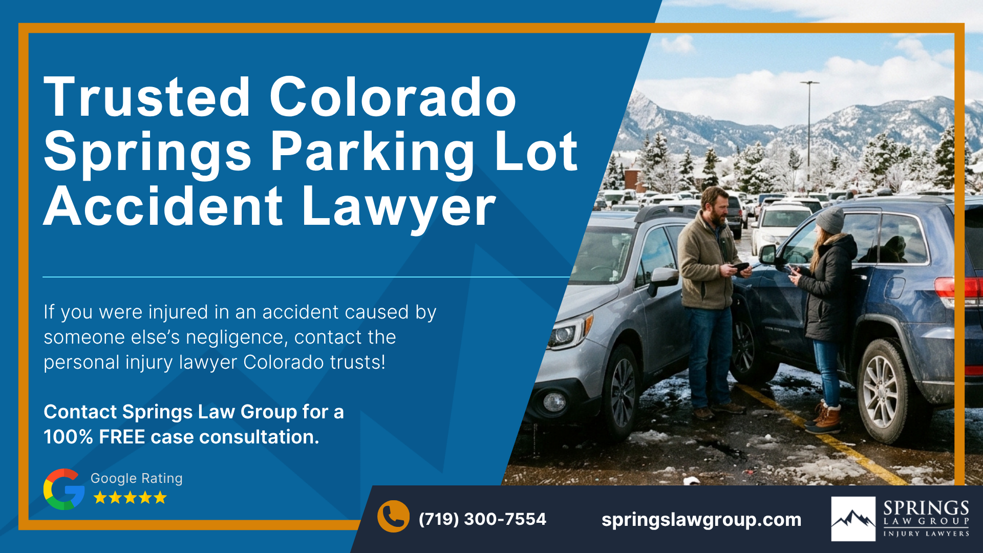 Hire a Colorado Springs Parking Lot Accident Attorney; Colorado Springs Parking Lot Accident Lawyer