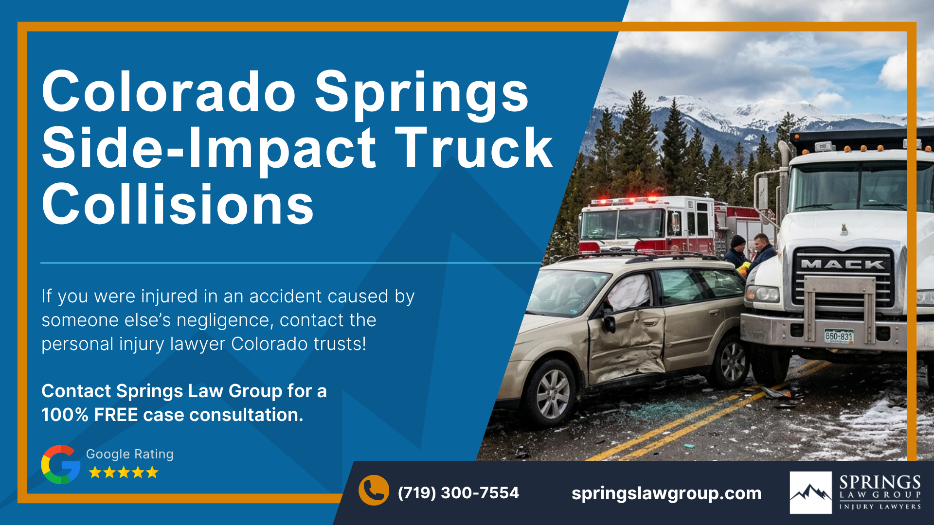 Retain a Colorado Springs Attorney After a T-Bone Accident with a Truck; Colorado Springs Side-Impact Truck Collisions