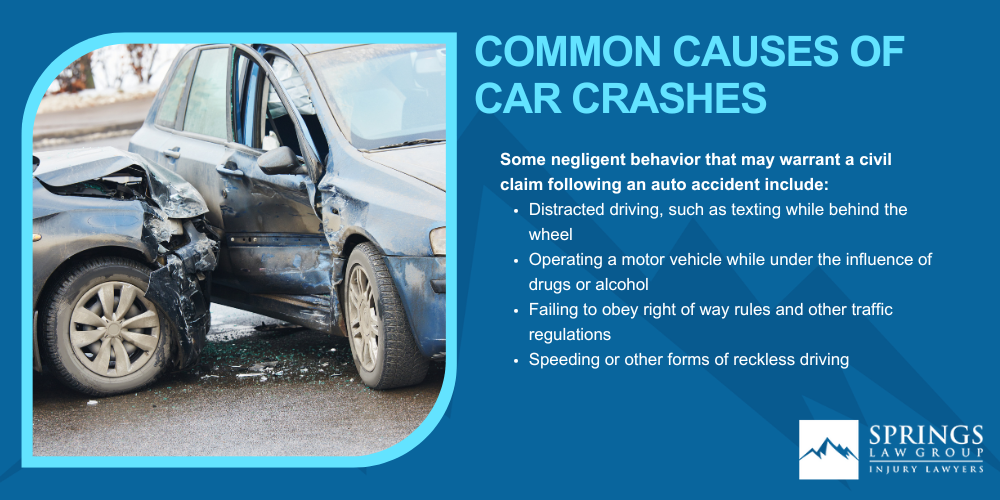 Common Types Of Automobile Accidents In Castle Rock; Common Causes Of Car Crashes
