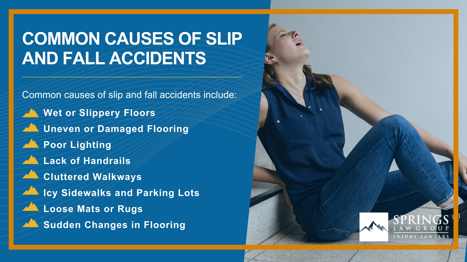 Meet Our Experienced Slip and Fall Attorneys; Christopher Nicolaysen_ Colorado Springs Slip and Fall Lawyer; What To Do After a Slip and Fall Accident in Colorado Springs, Colorado; Gather Evidence for a Slip and Fall Claim; Damages in a Slip and Fall Case; When Can You File a Slip and Fall Claim in Colorado; Who Can You Sue in a Slip and Fall Lawsuit; Steps of the Legal Process for Slip and Fall Cases Explained; Common Causes of Slip and Fall Accidents