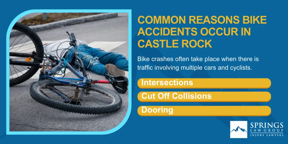 Castle Rock Bicycle Accident Lawyer; What Kind Of Injuries Can Occur After A Bike Crash; Common Reasons Bike Accidents Occur In Castle Rock