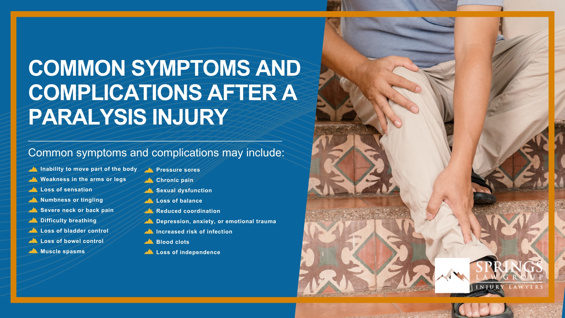 How Paralysis Injury Claims Are Different From Other Personal Injury Cases; Common Causes of Paralysis Injuries in Colorado Springs; Types of Paralysis Injuries; Complete vs. Incomplete Paralysis; Spinal Cord Injuries and Paralysis Claims; Common Symptoms and Complications After a Paralysis Injury