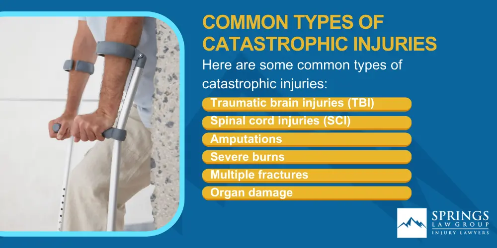 Colorado Springs Catastrophic Injury Lawyer; Common Causes Of Significant Bodily Harm; Common Types Of Catastrophic Injuries