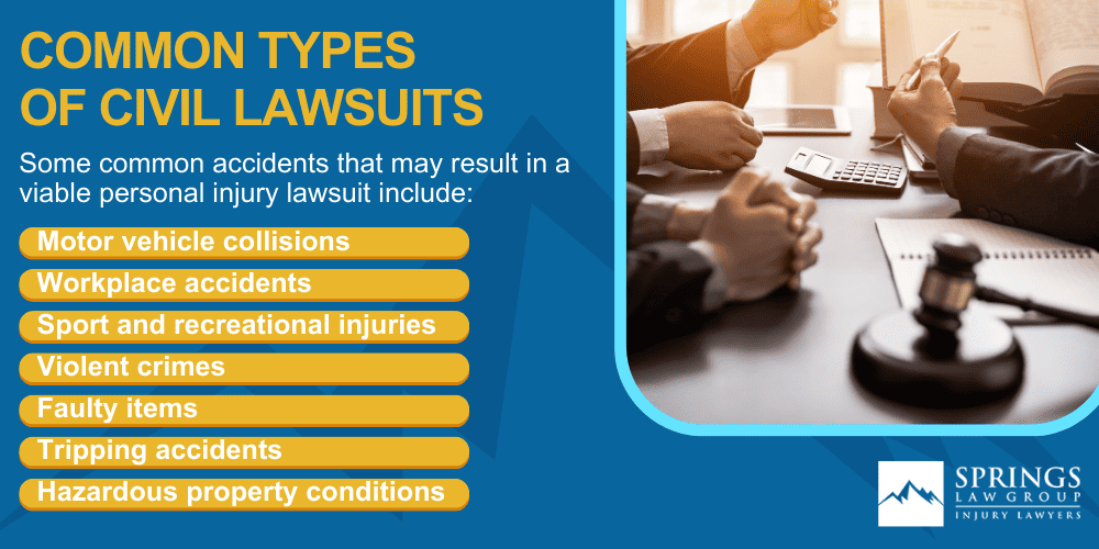 Monument Personal Injury Lawyer; Common Types Of Civil Lawsuits