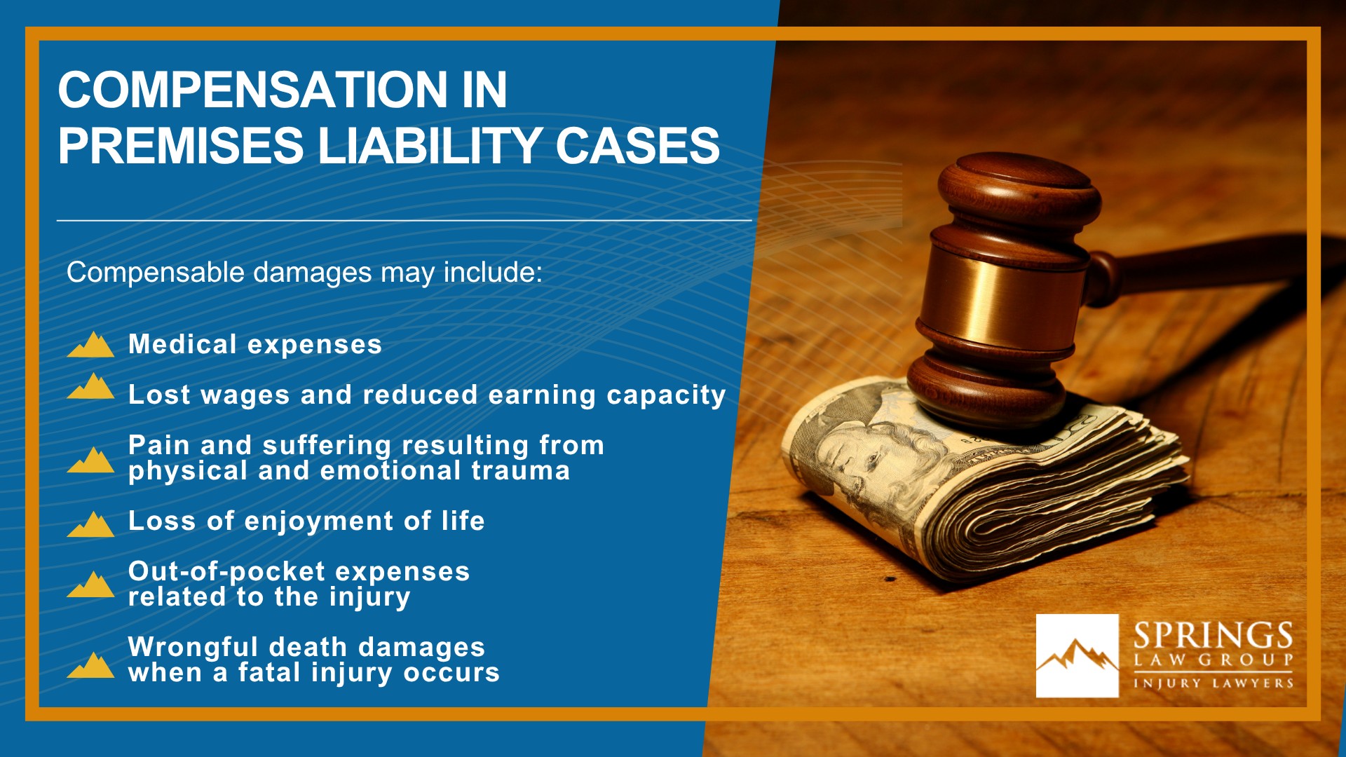 What is Premises Liability in Colorado; The Duty of Care_ Who Must Keep Property Safe; How a Premises Liability Claim Works in Colorado; Establishing Negligence in a Premises Liability Case; Comparative Negligence Laws and How They a Impact Premises Liability Lawsuit; Insurance Coverage in Premises Liability Claims; Common Types of Premises Liability Accidents; Do You Qualify for a Premises Liability Lawsuit; Common Evidence in a Premises Liability Claim; Compensation in Premises Liability Cases
