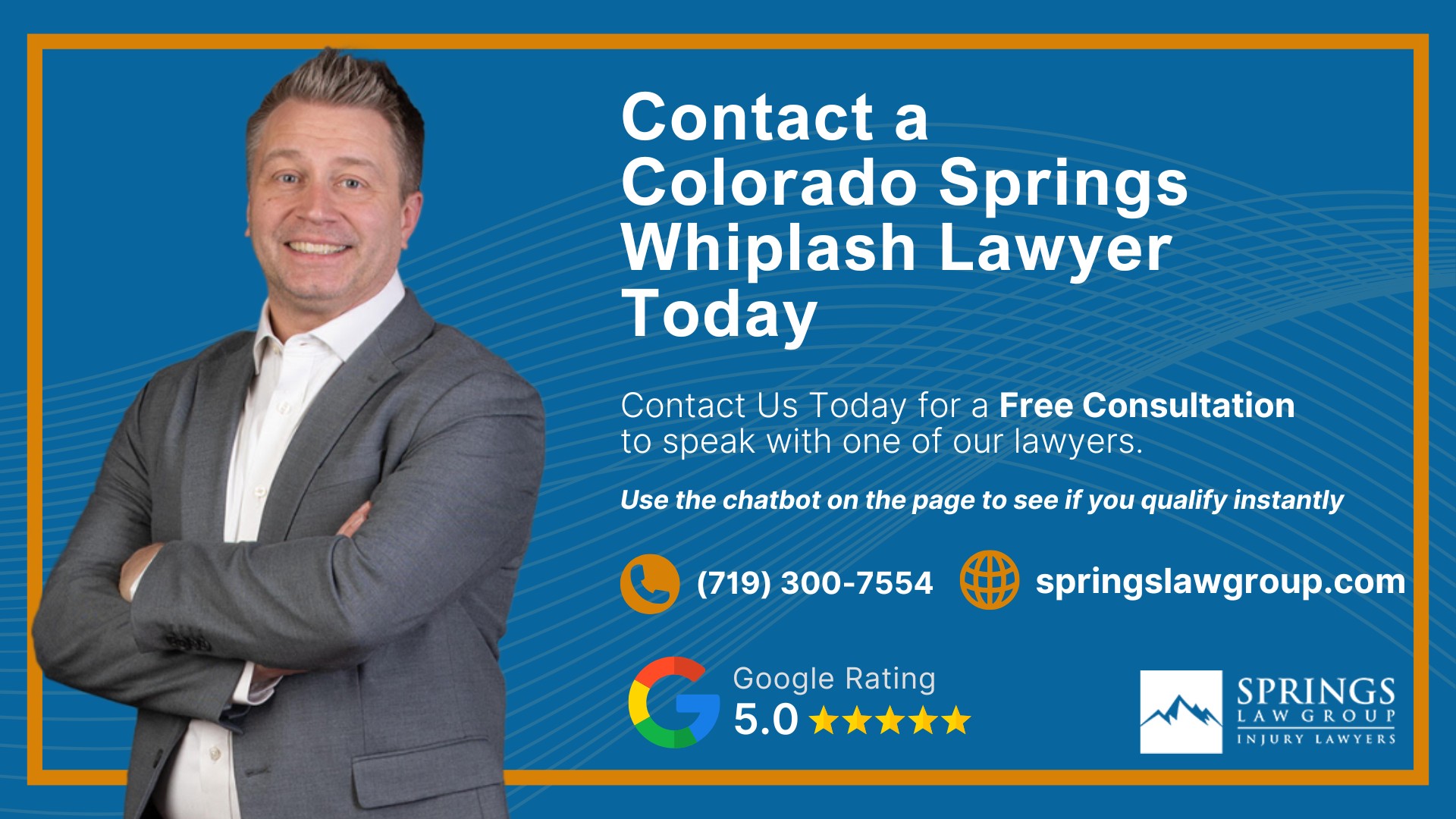 What Is Whiplash; How Whiplash Injury Claims Are Different From Other Personal Injury Cases; Common Causes of Whiplash Injuries in Colorado Springs; Rear-End Accidents and Whiplash Claims; Common Symptoms of Whiplash After an Accident; Why Whiplash Symptoms Can Appear Days After a Crash; Who Can Be Held Liable for a Whiplash Injury; What Is Whiplash; How Whiplash Injury Claims Are Different From Other Personal Injury Cases; Common Causes of Whiplash Injuries in Colorado Springs; Rear-End Accidents and Whiplash Claims; Common Symptoms of Whiplash After an Accident; Why Whiplash Symptoms Can Appear Days After a Crash; Who Can Be Held Liable for a Whiplash Injury; How Springs Law Group Investigates Whiplash Injury Claims; Evidence That Can Help Prove a Whiplash Injury Claim; Medical Treatment and Physical Therapy After Whiplash; What Compensation Can You Recover After a Whiplash Injury; What to Do After a Whiplash Injury in Colorado Springs; How Colorado Law Affects Whiplash Injury Claims; How Long Do You Have to File a Whiplash Claim in Colorado; Why Choose Springs Law Group for Your Whiplash Injury Case; Contact a Colorado Springs Whiplash Lawyer Today