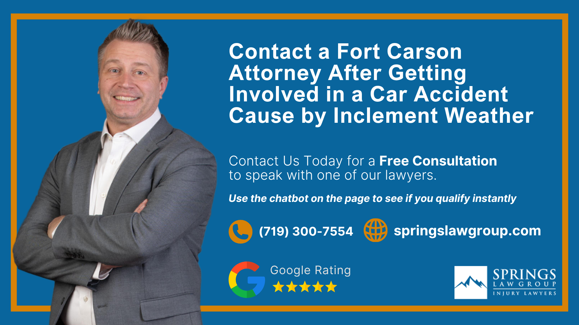 Contact a Fort Carson Attorney After Getting Involved in a Car Accident Cause by Inclement Weather