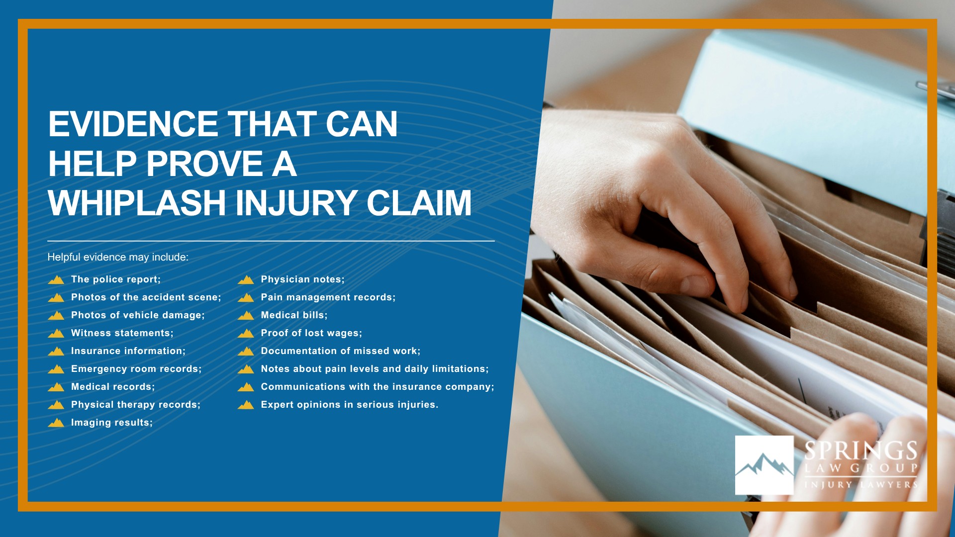 What Is Whiplash; How Whiplash Injury Claims Are Different From Other Personal Injury Cases; Common Causes of Whiplash Injuries in Colorado Springs; Rear-End Accidents and Whiplash Claims; Common Symptoms of Whiplash After an Accident; Why Whiplash Symptoms Can Appear Days After a Crash; Who Can Be Held Liable for a Whiplash Injury; What Is Whiplash; How Whiplash Injury Claims Are Different From Other Personal Injury Cases; Common Causes of Whiplash Injuries in Colorado Springs; Rear-End Accidents and Whiplash Claims; Common Symptoms of Whiplash After an Accident; Why Whiplash Symptoms Can Appear Days After a Crash; Who Can Be Held Liable for a Whiplash Injury; How Springs Law Group Investigates Whiplash Injury Claims; Evidence That Can Help Prove a Whiplash Injury Claim