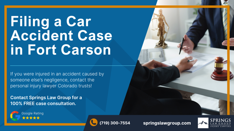 Filing a Car Accident Case in Fort Carson; Deadline to File a Car Wreck Claim in Fort Carson; The Process To File A Motor Vehicle Accident Case; Speak With A Fort Carson Attorney About Filing A Car Accident Case; Speak with a Fort Carson Attorney About Filing a Car Accident Case; Filing a Car Accident Case in Fort Carson