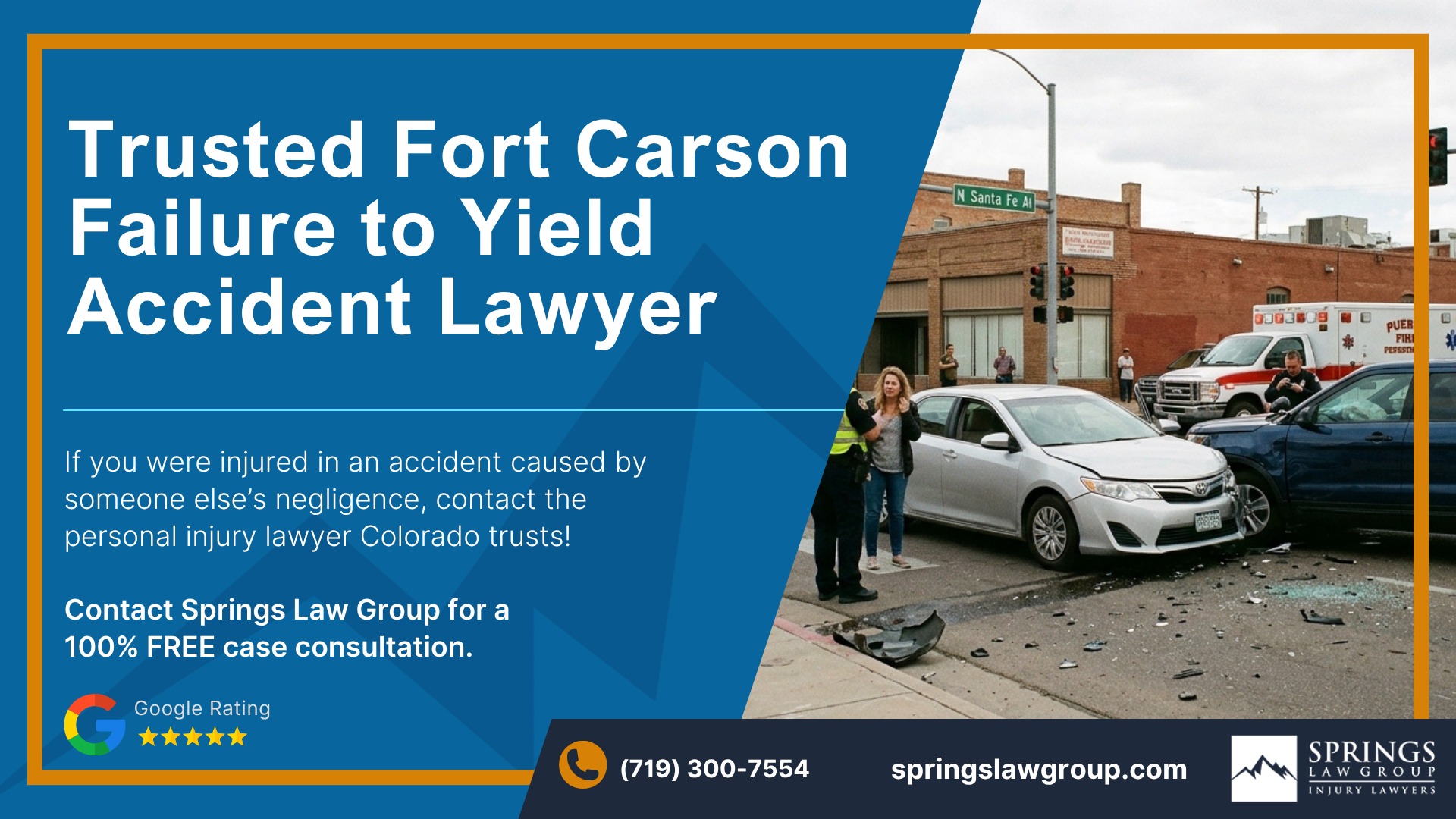 Contact a Fort Carson Failure to Yield Accident Attorney; Fort Carson Failure to Yield Accident Lawyer