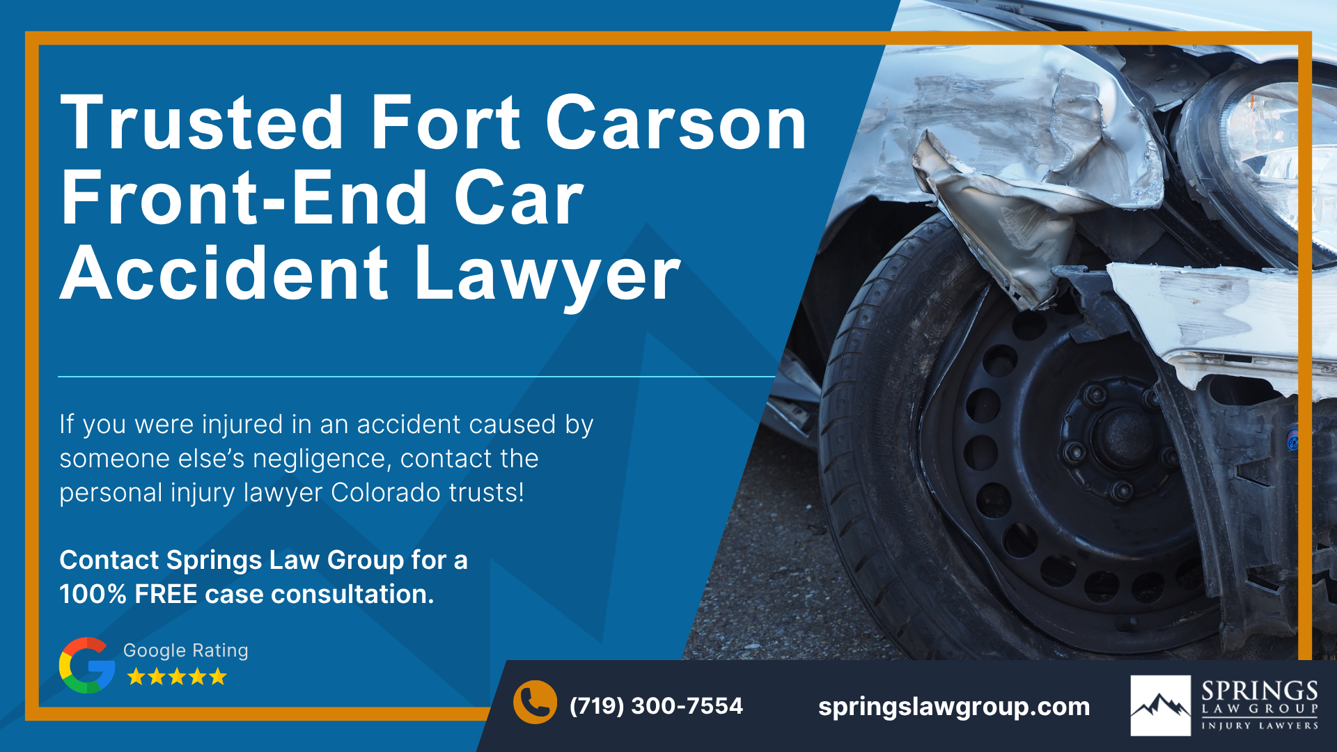 Call a Fort Carson Front-End Car Accident Attorney Today; Fort Carson Front-End Car Accident Lawyer