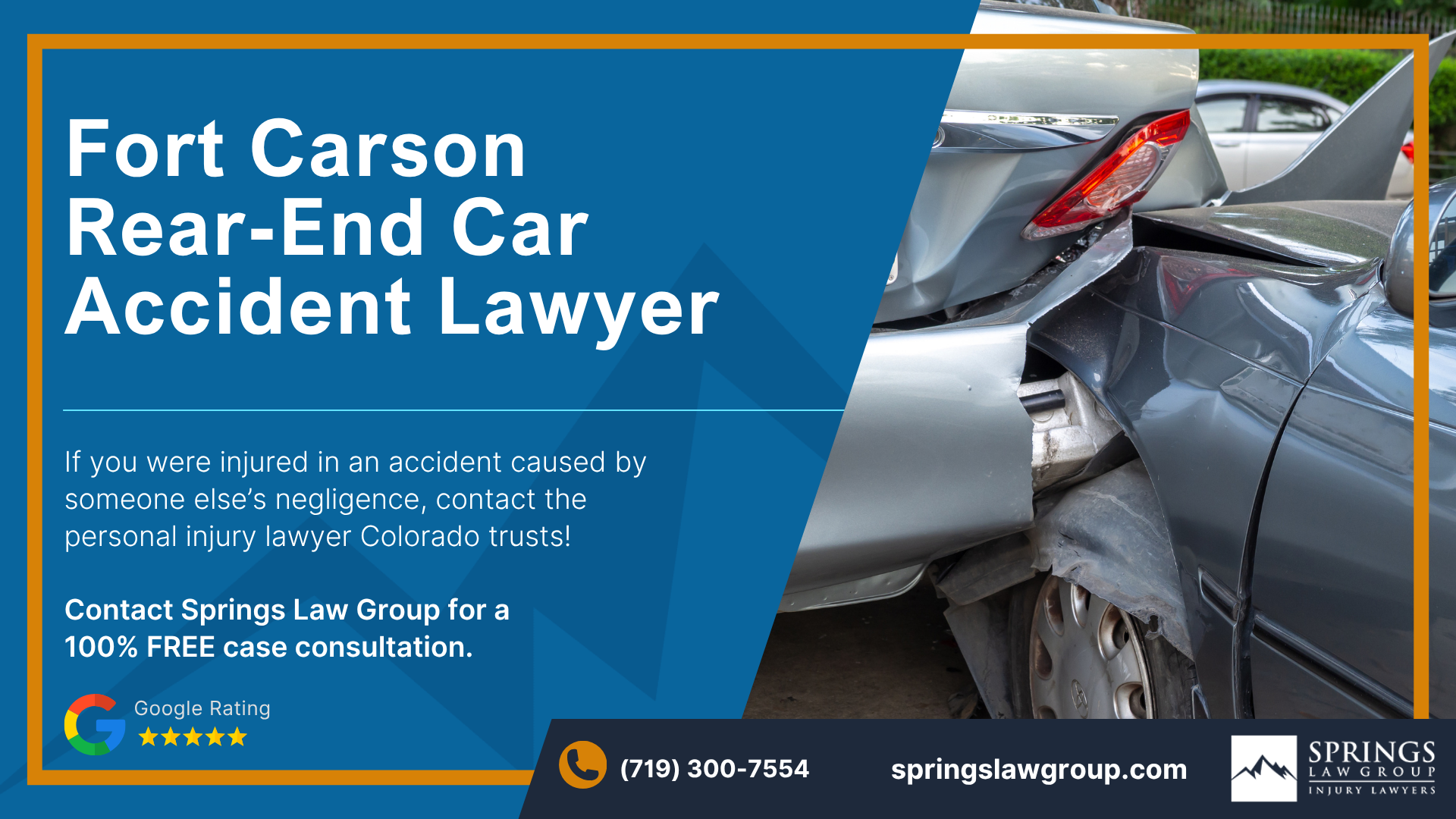 Speak with a Fort Carson Rear-End Car Accident Attorney Right Away; Fort Carson Rear-End Car Accident Lawyer (1)