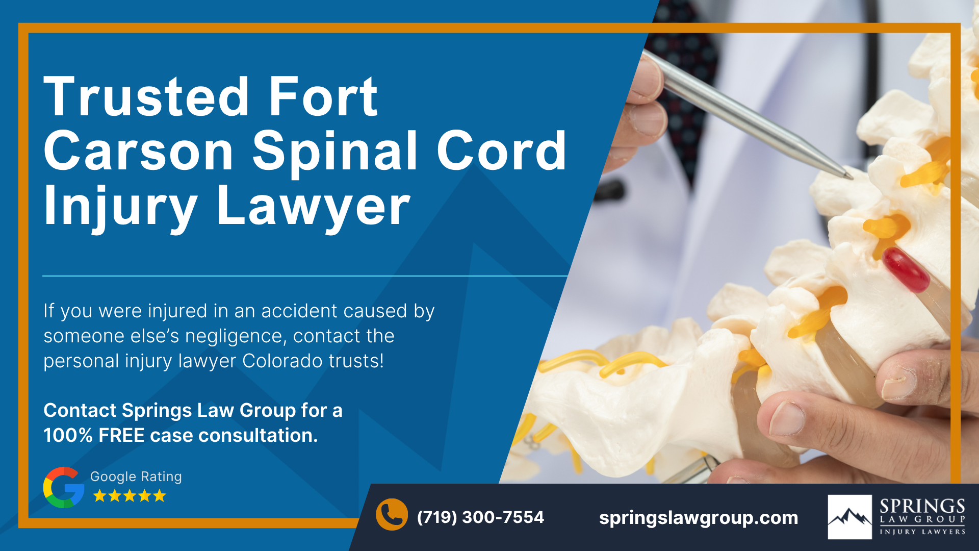 Call a Fort Carson Spinal Cord Injury Attorney; Fort Carson Spinal Cord Injury Lawyer