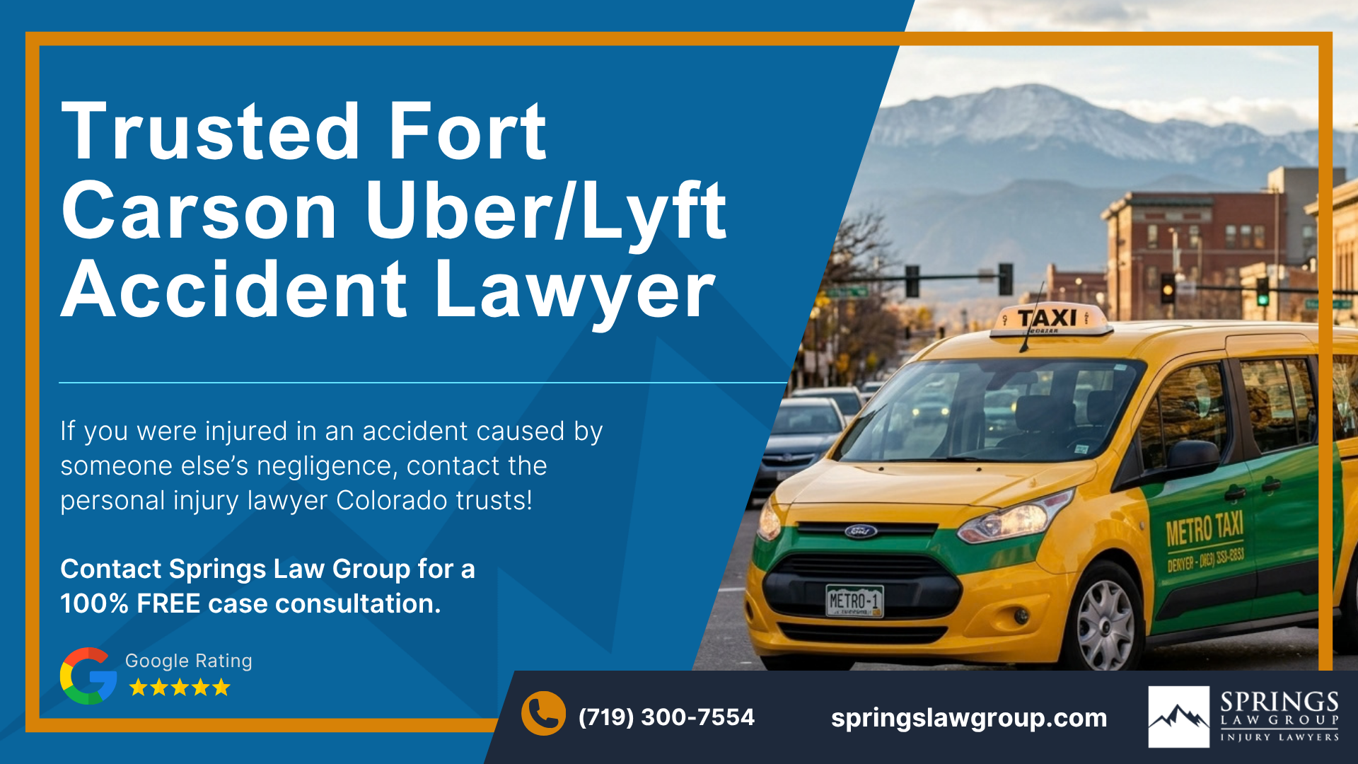 Call a Fort Carson Uber/Lyft Accident Attorney; Fort Carson Uber/Lyft Accident Lawyer