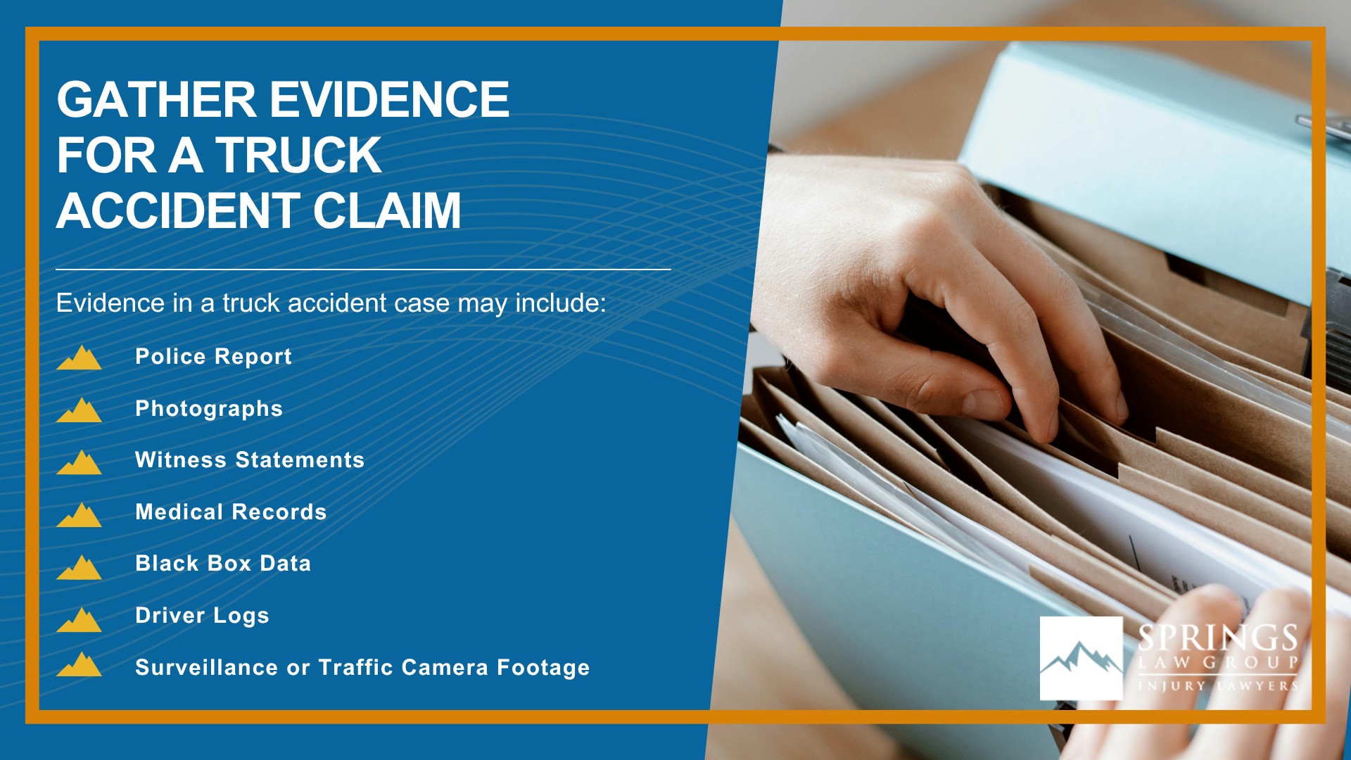 Meet Our Experienced Truck Accident Lawyers; Christopher Nicolaysen_ Colorado Springs Truck Accident Lawyer; How Much Does it Cost to Hire a Truck Accident Lawyer from Springs Law Group; What to Do After a Truck Accident in Colorado Springs, Colorado; Gather Evidence for a Truck Accident Claim