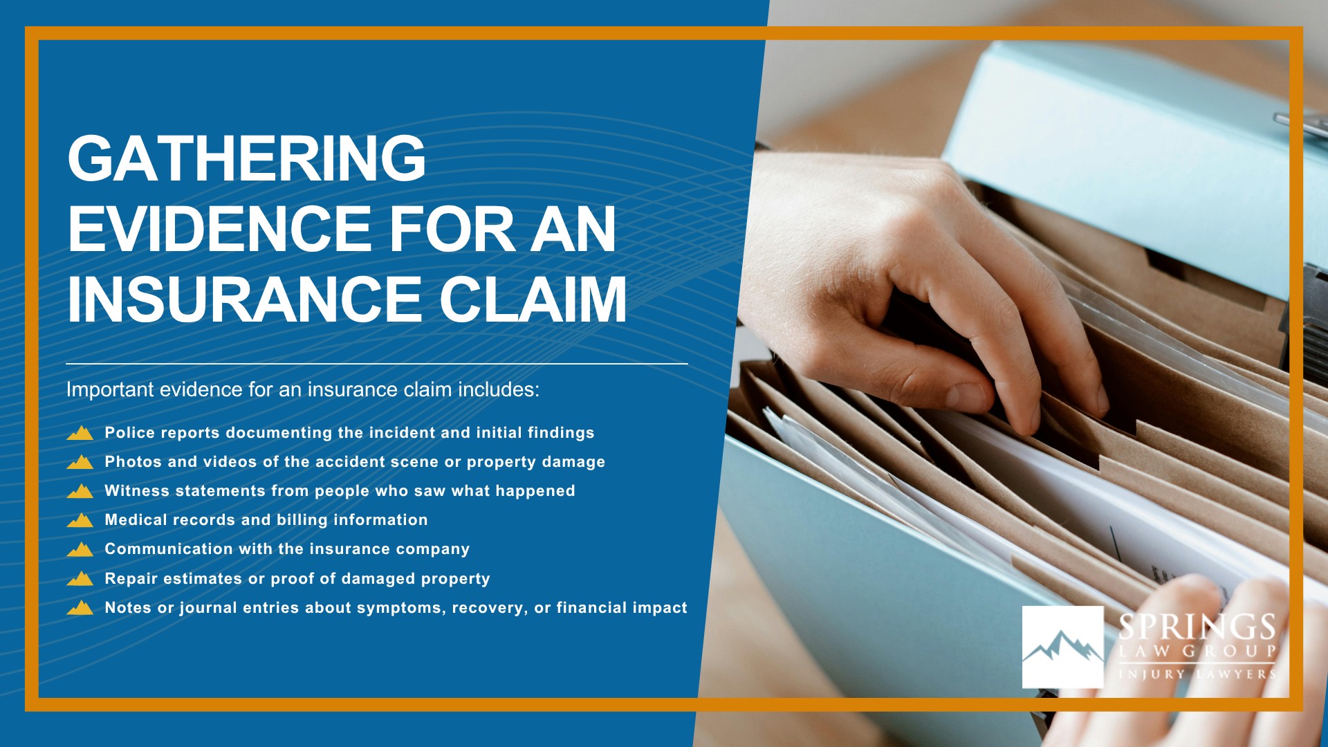 Understanding Insurance Claim Disputes in Colorado Springs; Other Types of Insurance Claim Disputes (Apart from Auto Accidents); When Does an Insurance Dispute Become Bad Faith in Colorado; How a Colorado Springs Insurance Claim Lawyer Can Help; What to Expect When You Hire Springs Law Group; Do You Need Help from a Colorado Springs Insurance Claim Lawyer; Gathering Evidence for an Insurance Claim