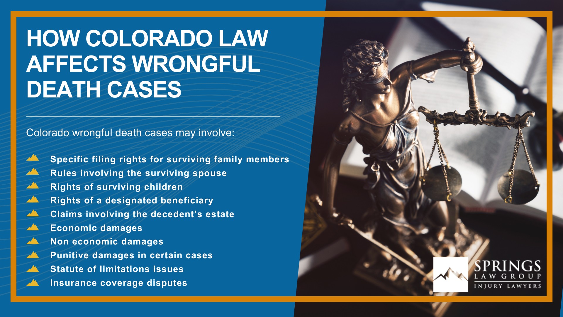 When Can a Wrongful Death Claim Be Filed in Colorado; What Is a Wrongful Death Claim; Who Can File a Wrongful Death Claim in Colorado; The Process of Colorado Springs Wrongful Death Cases; What Compensation May Be Available in a Colorado Wrongful Death Case; Damages Available in a Wrongful Death Claim; How Colorado Law Affects Wrongful Death Cases