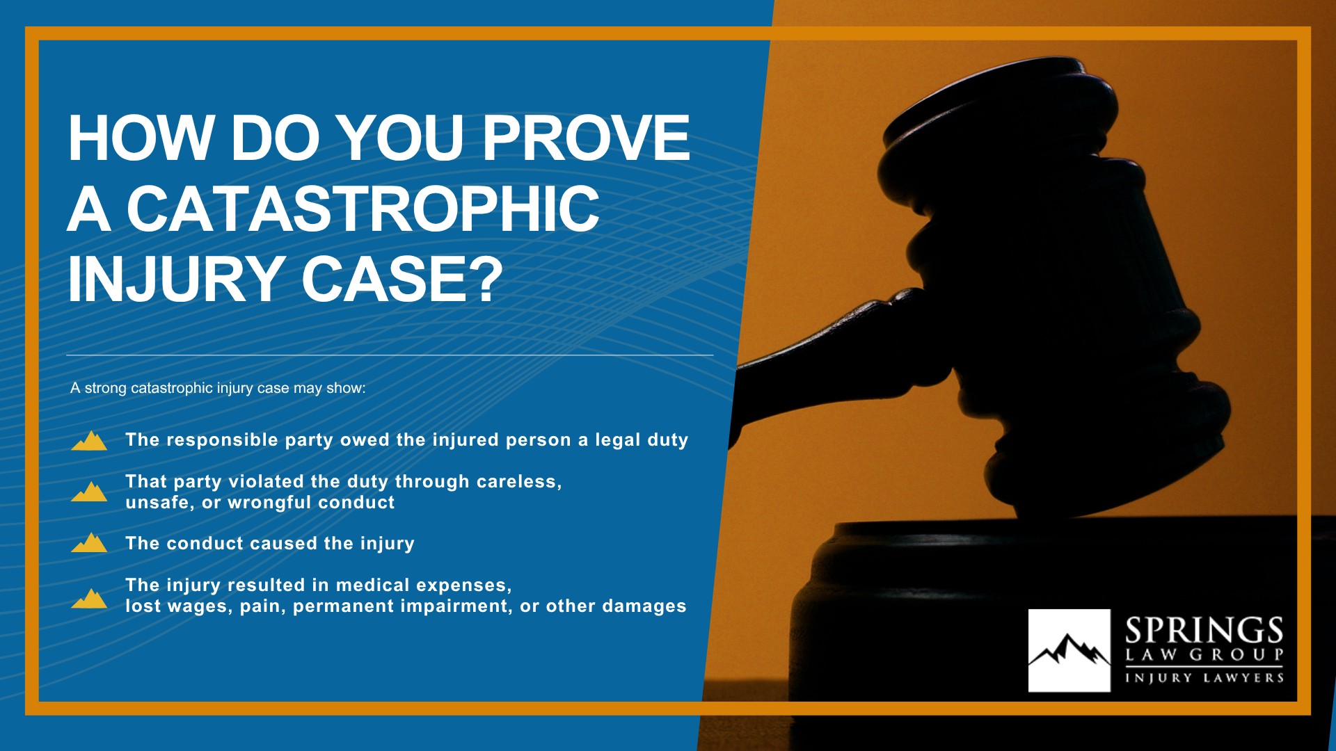 What Is a Catastrophic Injury Claim; Catastrophic Injuries Can Affect Your Health, Work, and Future; When Someone Else’s Negligence Causes Life-Changing Harm; Common Causes of Catastrophic Injuries; Common Types of Catastrophic Injuries; How Do You Prove a Catastrophic Injury Case