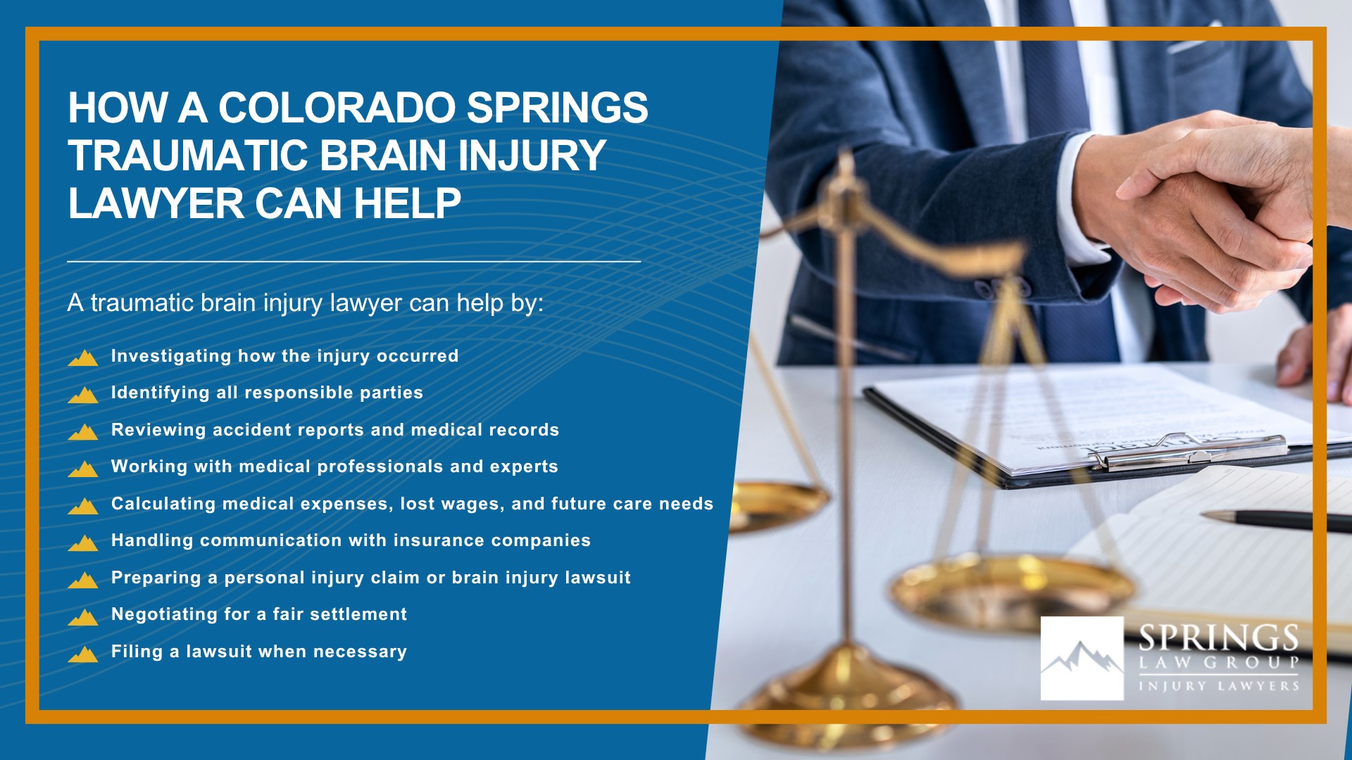 What Is a Traumatic Brain Injury Claim; When Someone Else’s Negligence Causes a Brain Injury; Common Causes of Traumatic Brain Injuries; Common Symptoms and Types of Traumatic Brain Injuries; How Do You Prove a Traumatic Brain Injury Case; Evidence That Can Help Support Your Claim; Compensation Available in a Traumatic Brain Injury Claim; What If You Were Partly at Fault; How a Colorado Springs Traumatic Brain Injury Lawyer Can Help