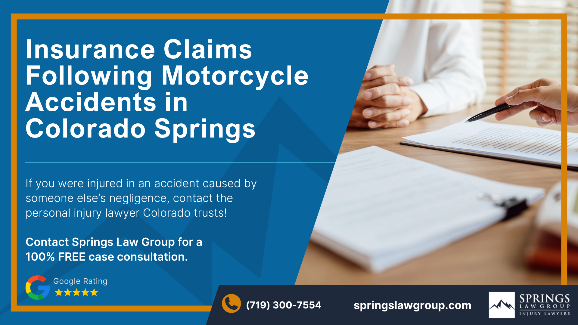 Contact a Colorado Springs Attorney for Help with Insurance Claims After a Motorcycle Wreck; Insurance Claims Following Motorcycle Accidents in Colorado Springs