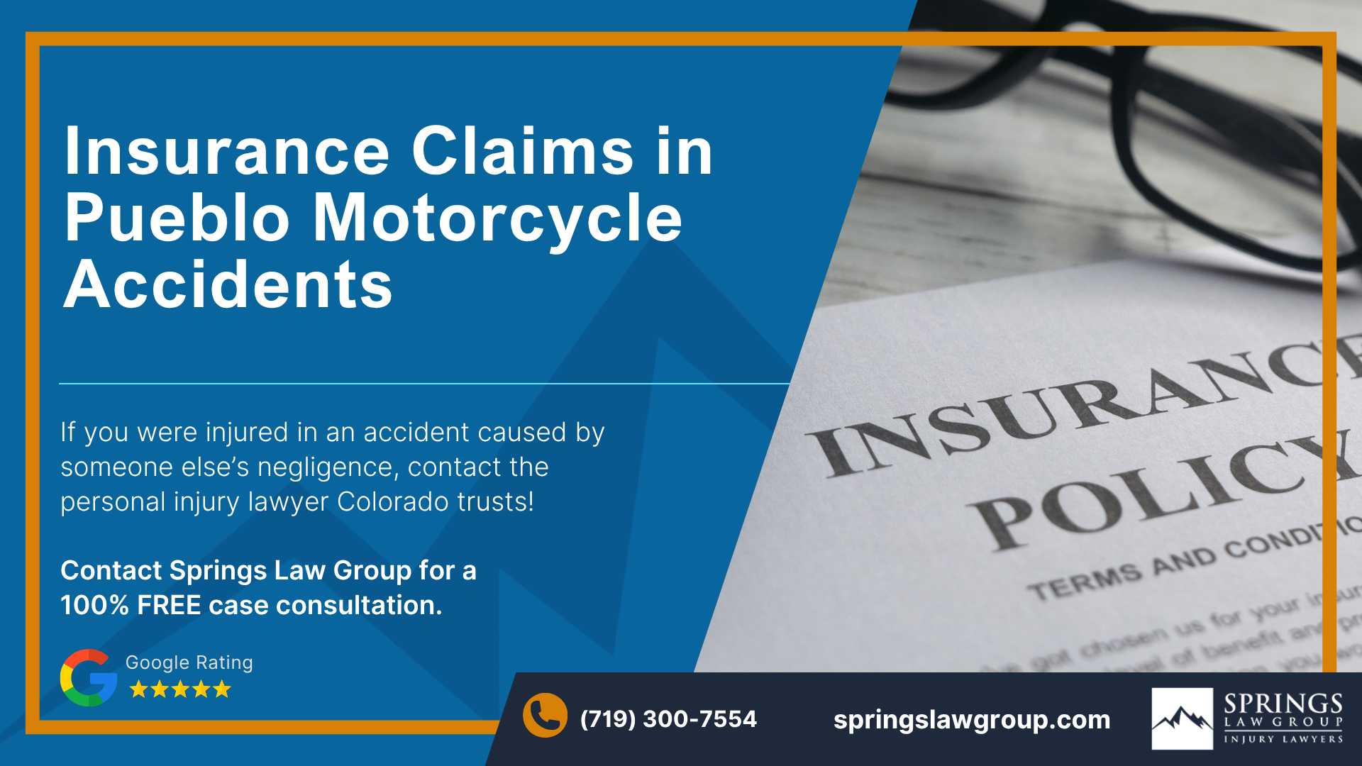 Traffic Laws for Motorcyclists in Pueblo; What To Look For From Motorcycle Insurance Coverage; Excess And Umbrella Coverage In Pueblo; Recovering Through Insurance For Motorcycle Accident Damages In Pueblo; Insurance Claims in Pueblo Motorcycle Accidents