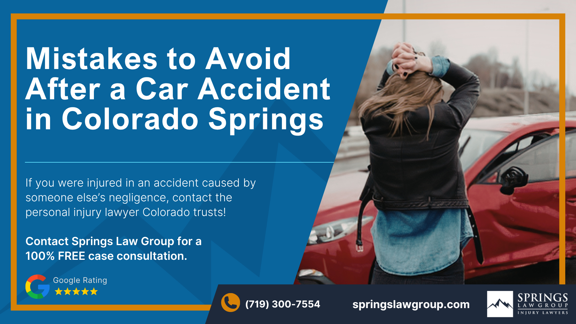 Retain a Colorado Springs Attorney to Learn About the Mistakes to Avoid Following an Auto Wreck; Mistakes to Avoid After a Car Accident in Colorado Springs