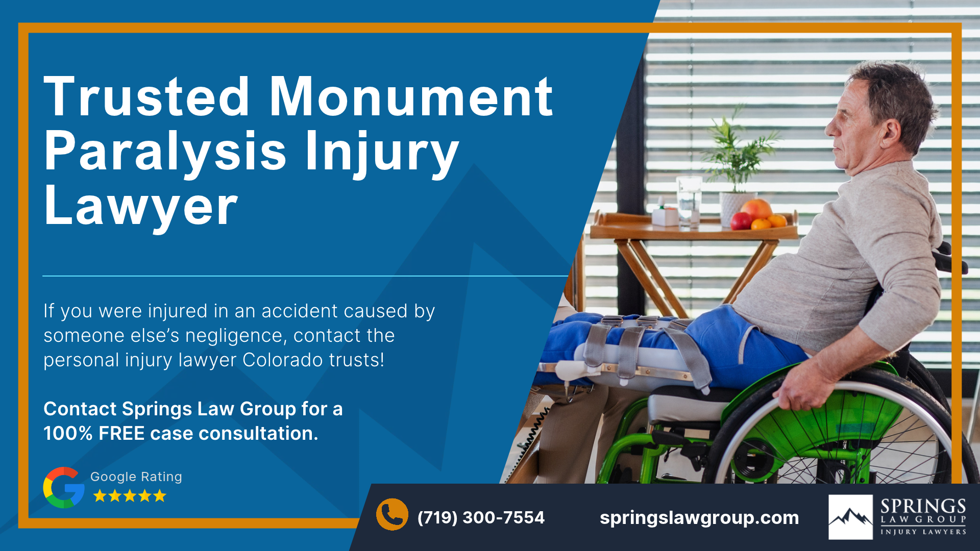 Reach out to a Monument Paralysis Injury Attorney Today; Monument Paralysis Injury Lawyer
