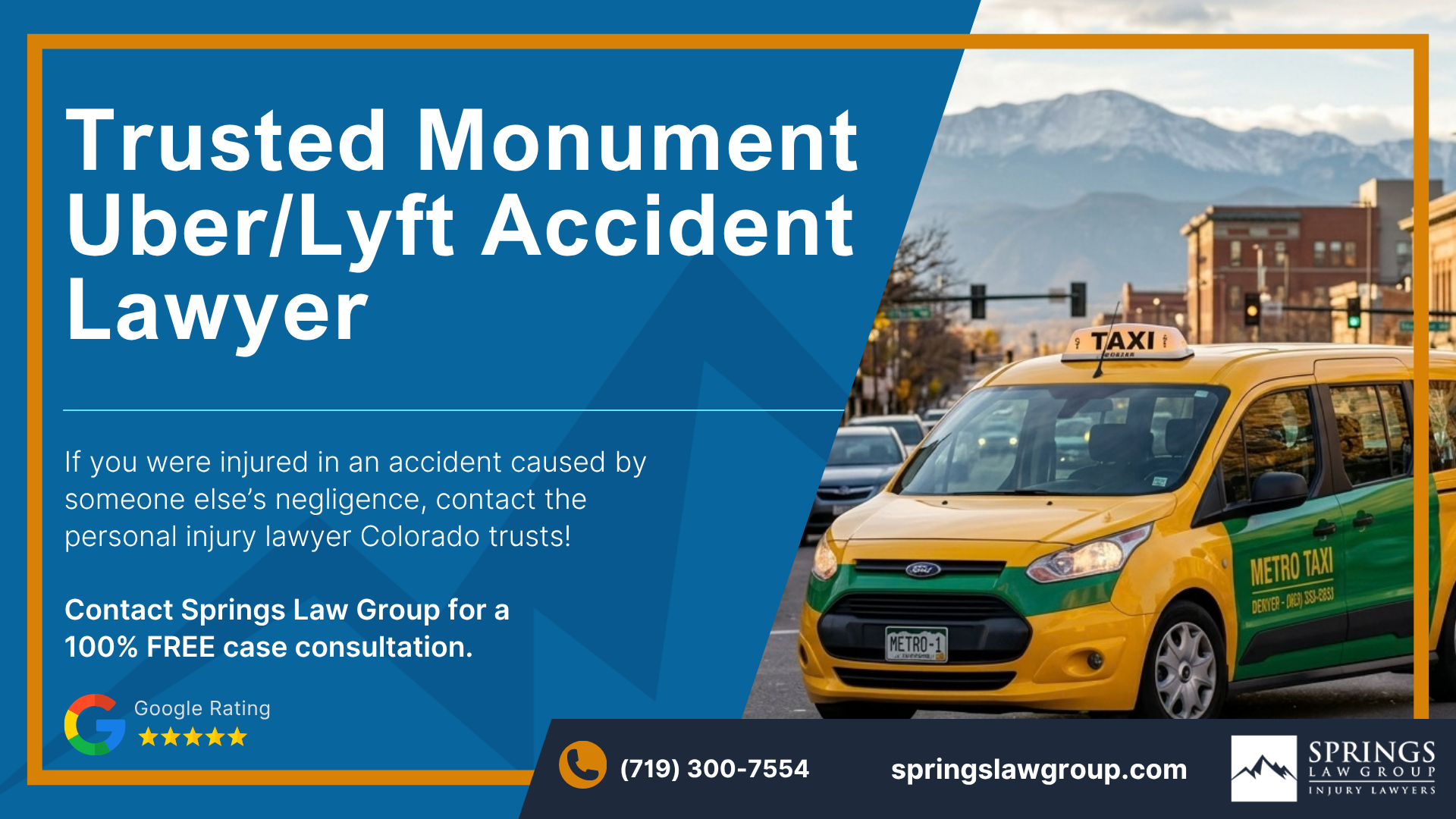 Speak with a Monument Uber/Lyft Accident Attorney; Monument Uber/Lyft Accident Lawyer