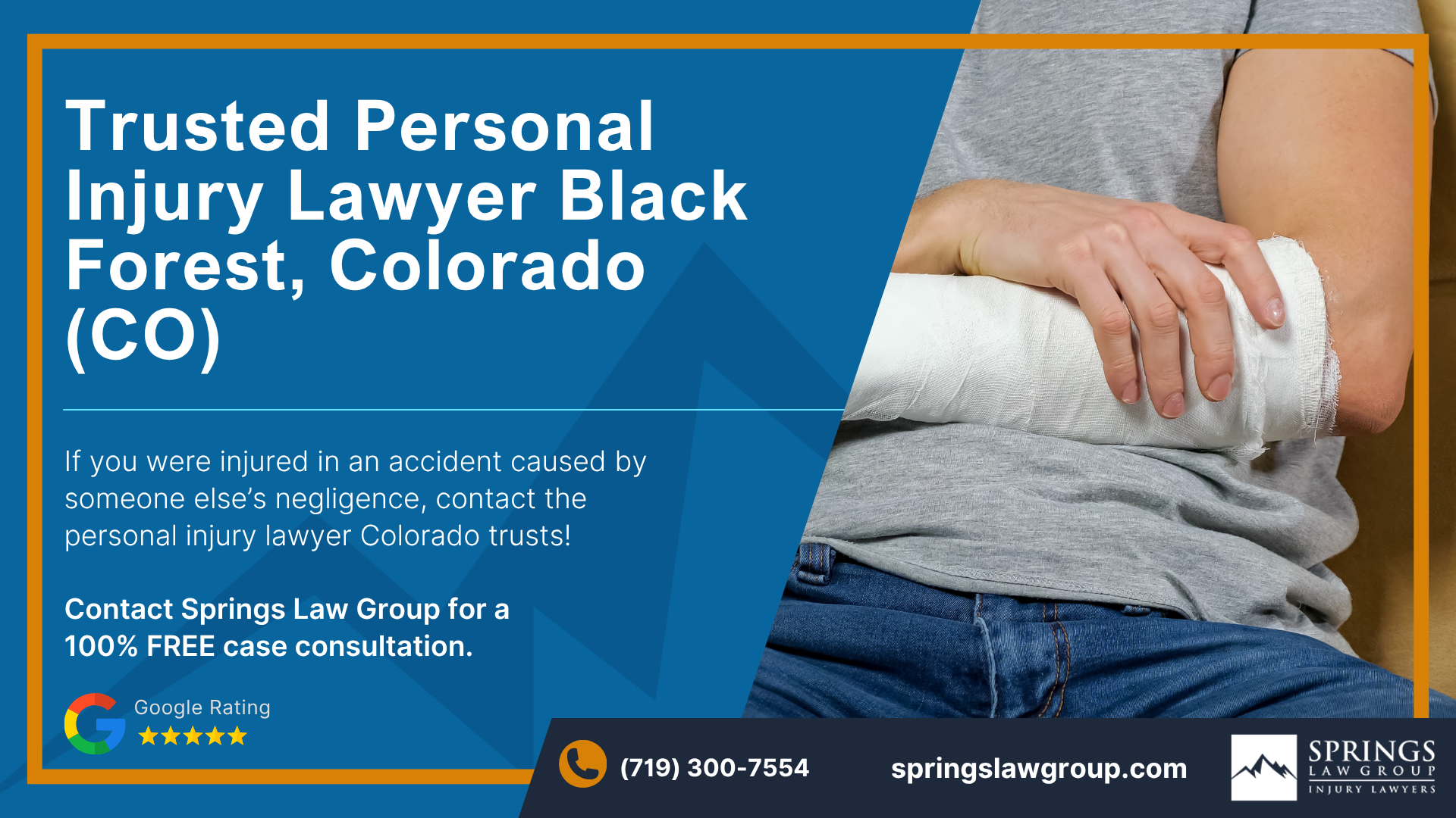 Pueblo Personal Injury Lawyer; Dealing With Insurance Companies; Recoverable Damages ; Deadlines To File A Civil Lawsuit; Contact A Pueblo Personal Injury Attorney Today; Can I Make A Compensation Claim Whenever I Want; Types Of Accidents; Causes Of Vehicle Accidents; Types Of Injuries; How Much Compensation Will I Get; Do I Need An Attorney; Personal Injury Lawyer Black Forest, Colorado (CO)
