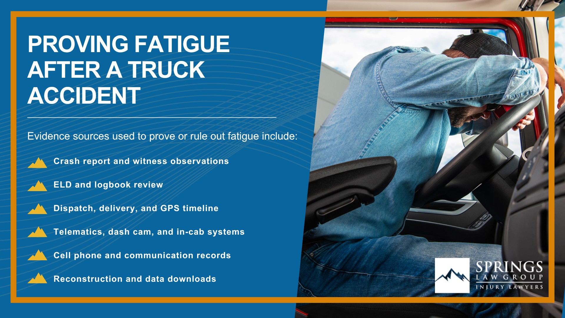 How Driver Fatigue Causes Truck Crashes; Why Truck Drivers Get Fatigued; Rules That Matter in Fatigue-Related Truck Cases; Proving Fatigue After a Truck Accident