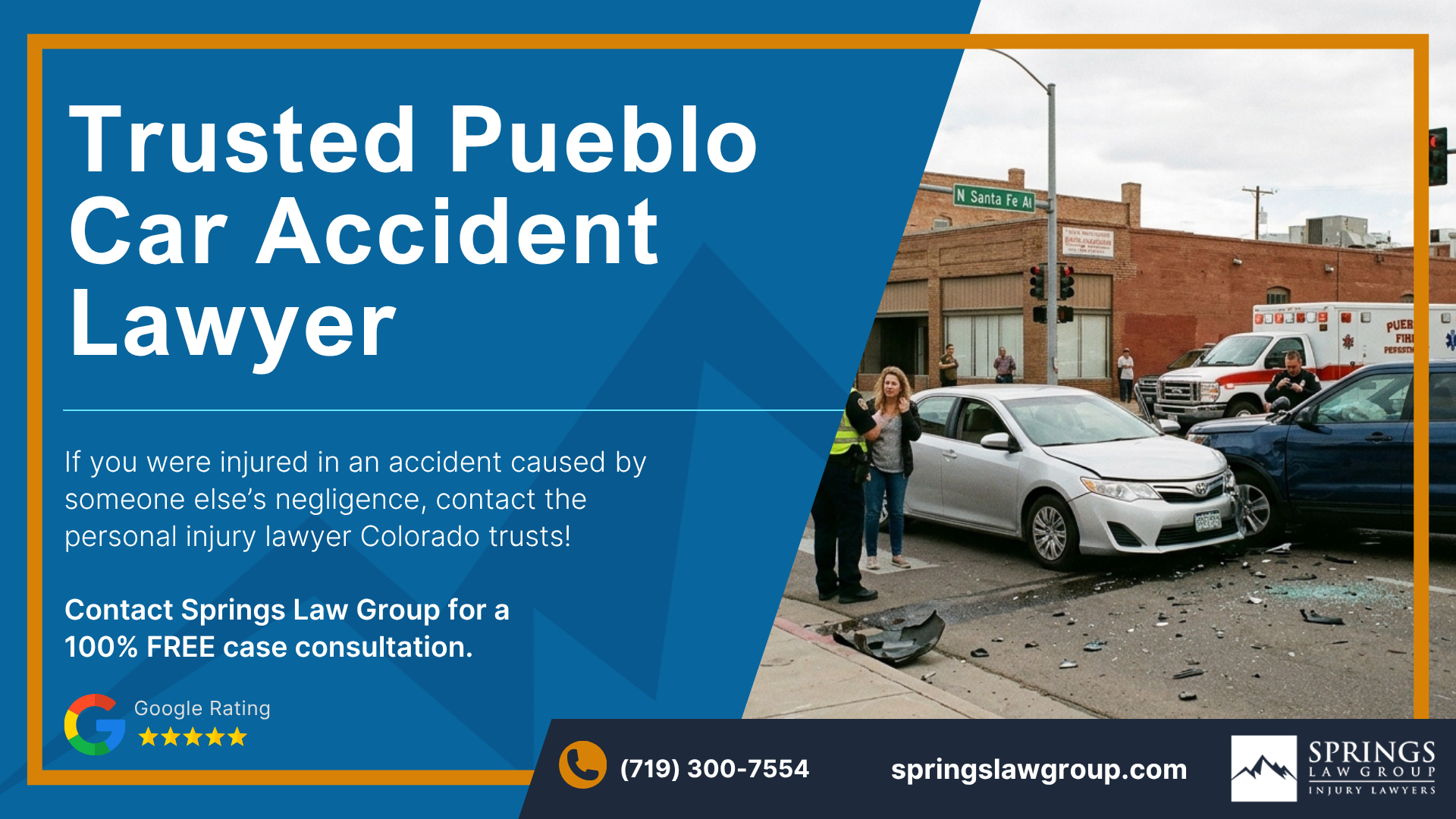 What Types of Car Accident Claims Can Springs Law Group Assist Me With (2); Meet Our Pueblo Car Accident Lawyers; Christopher Nicolaysen_ Pueblo Car Accident Lawyer; What to Do After a Car Accident in Pueblo, CO; Evidence in Car Accident Claims; Common Damages in a Personal Injury Case; Stay Away From Social Media After a Car Accident!; The Legal Process for a Car Accident Case in Colorado; Colorado Minimum Auto Insurance Requirements; Proving Negligence or Fault_ A Pueblo Car Accident Lawyer Can Help; Common Car Accident Injuries; The Importance of Medical Records in a Car Accident Case; Common Causes of Car Accidents in Colorado; Types of Car Accidents in Colorado (CO); Springs Law Group Your Pueblo Car Accident Lawyer; Pueblo Car Accident Lawyer