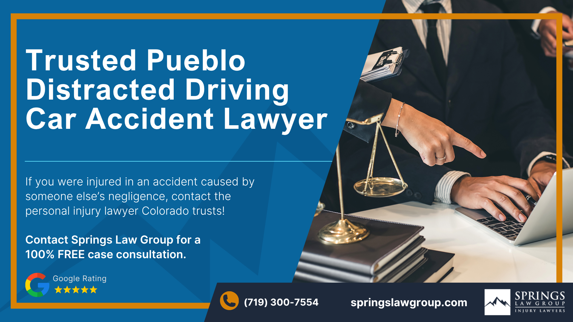 Speak with a Pueblo Distracted Driving Car Accident Attorney; Pueblo Distracted Driving Car Accident Lawyer