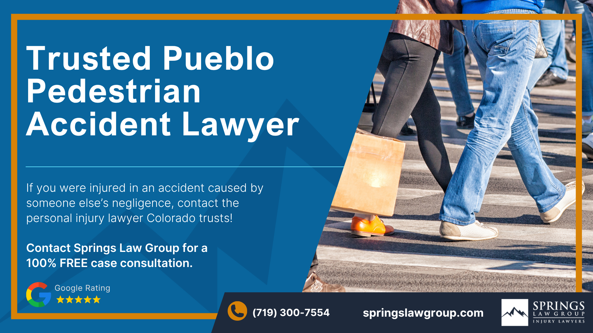 Springs Law Group Colorado Springs Pedestrian Accident Attorneys; Pueblo Pedestrian Accident Lawyer