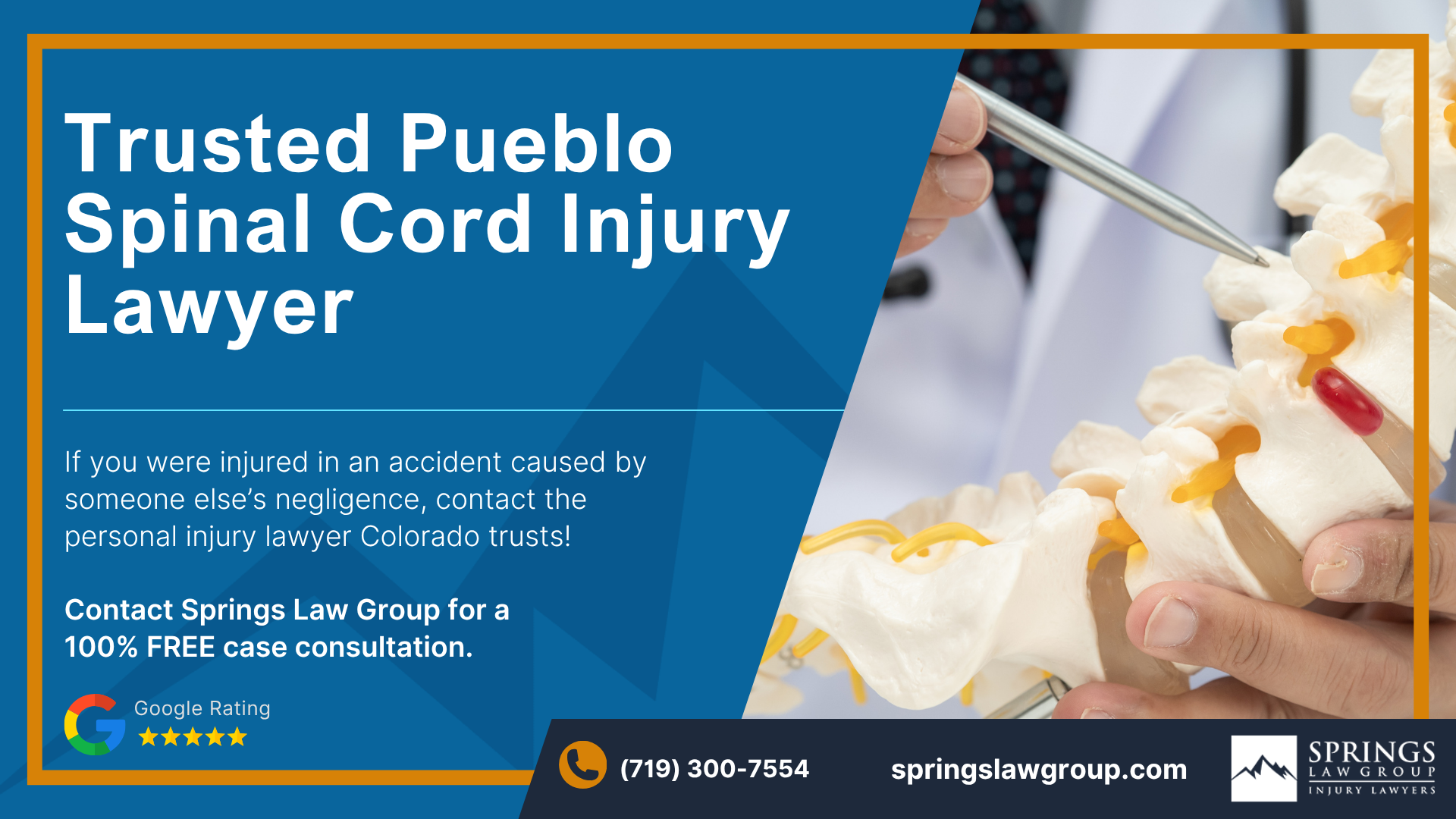 Contact a Pueblo Spinal Cord Injury Attorney; Pueblo Spinal Cord Injury Lawyer