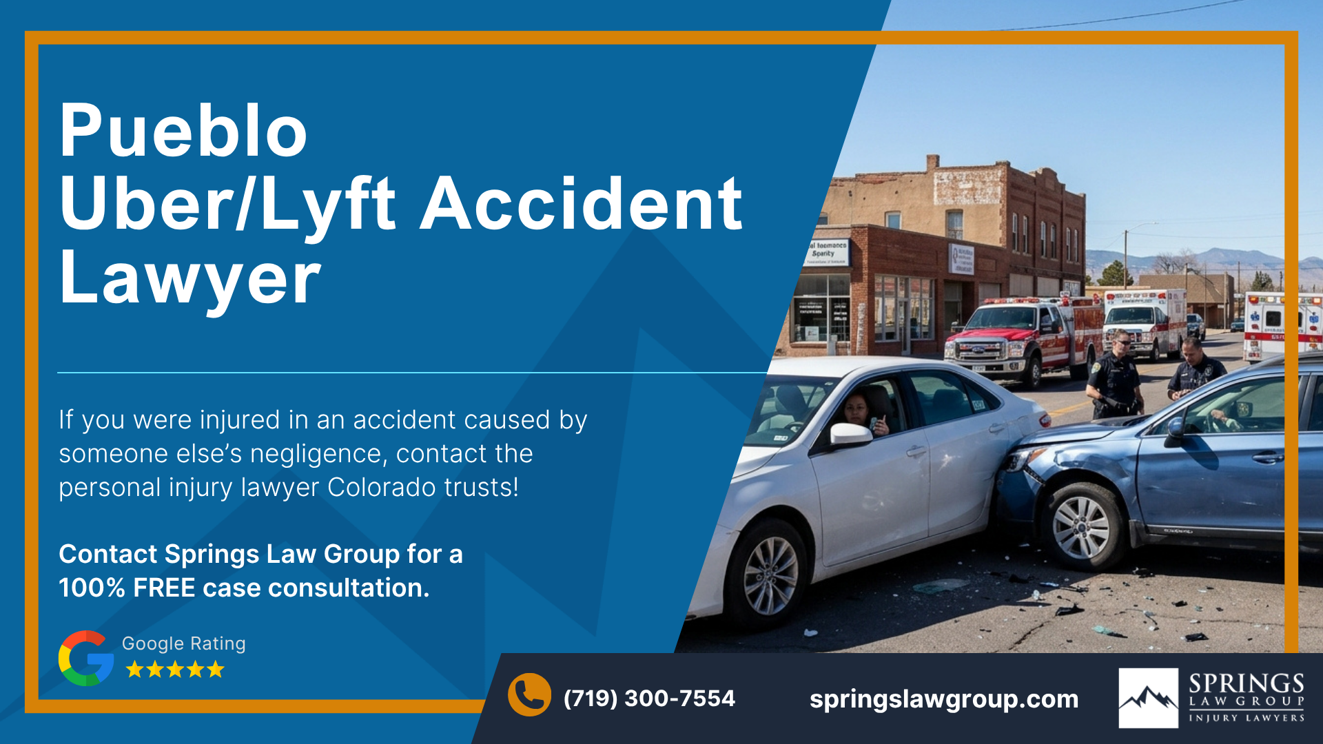 Call a Pueblo UberLyft Accident Attorney; Pueblo Uber/Lyft Accident Lawyer