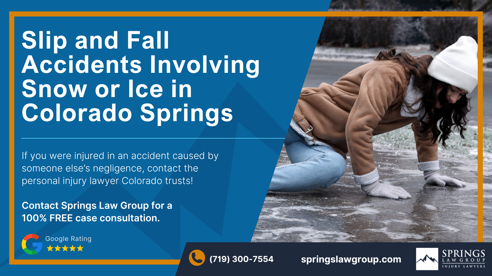 Contact our Colorado Springs Attorneys Following a Slip and Fall Accident Caused by Snow or Ice; Slip and Fall Accidents Involving Snow or Ice in Colorado Springs