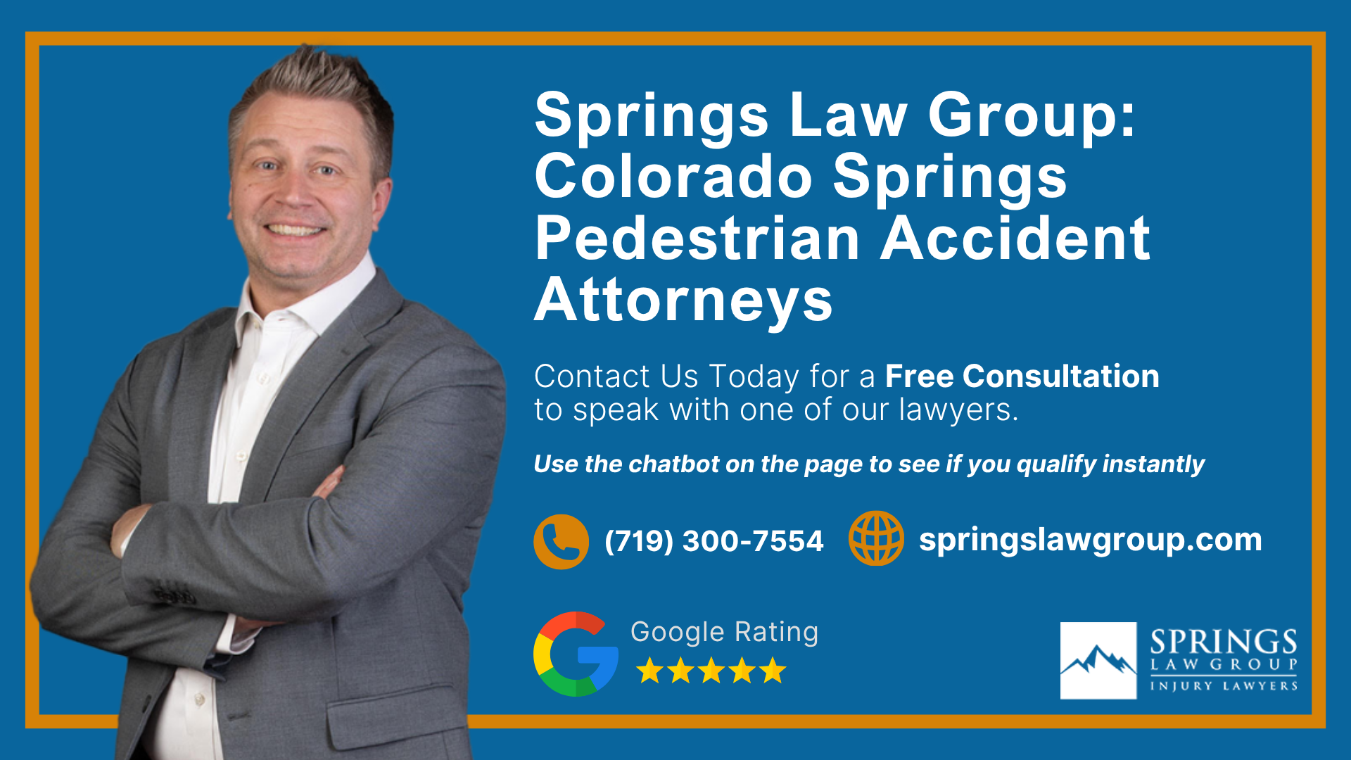 Meet Our Experienced Truck Accident Lawyers; Christoper Nicolaysen_ Colorado Springs Pedestrian Accident Attorney; How Much Does it Cost to Hire a Pedestrian Accident Lawyer from Springs Law Group; What to Do After Being Hit By a Car in Colorado Springs, Colorado; Gathering Evidence for a Pedestrian Accident Case; Damages in Pedestrian Accident Lawsuits; The Legal Process for Pedestrian Accident Claims in Colorado; Common Causes of Pedestrian Accidents; Common Types of Pedestrian Accident Injuries; Springs Law Group_ Experienced Truck Accident Attorneys in Colorado Springs, Colorado