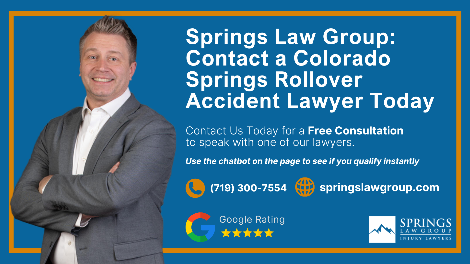What Is a Rollover Car Accident; Why Rollover Accidents Are Often So Serious; Common Causes of Rollover Car Accidents in Colorado Springs; Single-Vehicle vs. Multi-Vehicle Rollover Accidents; Common Injuries Caused by Rollover Car Accidents; Who Can Be Held Liable for a Rollover Car Accident; How Springs Law Group Investigates Rollover Accident Claims; Evidence That Can Help Prove Fault After a Rollover Crash; What Compensation Can You Recover After a Rollover Car Accident; What to Do After a Rollover Car Accident in Colorado Springs; Springs Law Group_ Contact a Colorado Springs Rollover Accident Lawyer Today