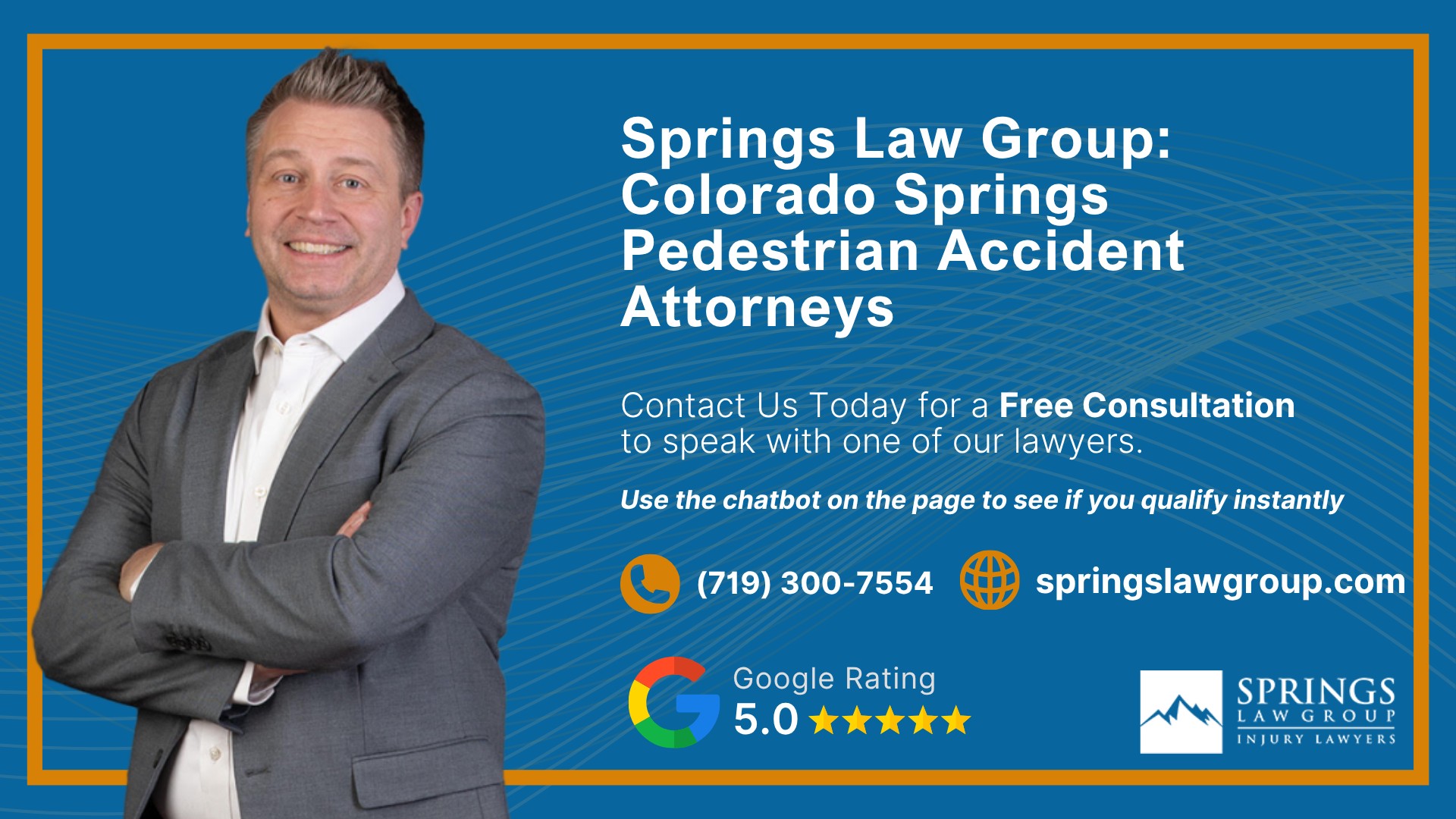 Meet Our Experienced Truck Accident Lawyers; Christoper Nicolaysen_ Colorado Springs Pedestrian Accident Attorney; How Much Does it Cost to Hire a Pedestrian Accident Lawyer from Springs Law Group; What to Do After Being Hit By a Car in Colorado Springs, Colorado; Gathering Evidence for a Pedestrian Accident Case; Damages in Pedestrian Accident Lawsuits; The Legal Process for Pedestrian Accident Claims in Colorado; Common Causes of Pedestrian Accidents; Common Types of Pedestrian Accident Injuries; Springs Law Group_ Experienced Truck Accident Attorneys in Colorado Springs, Colorado