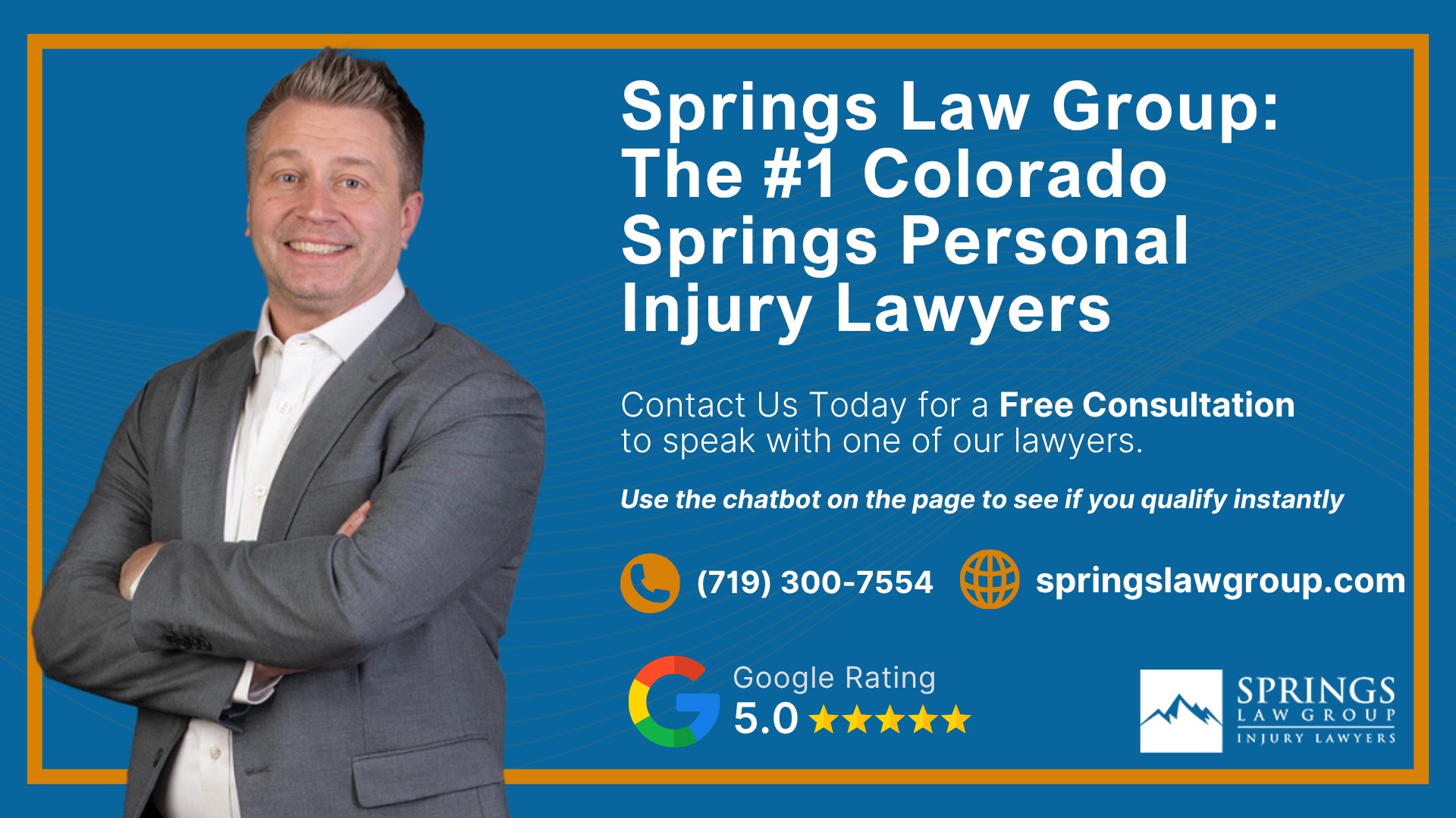 Meet Our Colorado Springs Personal Injury Lawyers (2); Christopher Nicolaysen_ Colorado Springs Personal Injury Lawyer; Types of Personal Injury Cases Springs Law Group Handles; Do You Qualify for a Personal Injury Lawsuit; Gathering Evidence for a Personal Injury Case; Common Damages in Personal Injury Lawsuits; What To Do Immediately After a Personal Injury in Colorado Springs; The Process for a Personal Injury Case in Colorado Springs, CO; Springs Law Group_ The #1 Colorado Springs Personal Injury Lawyers