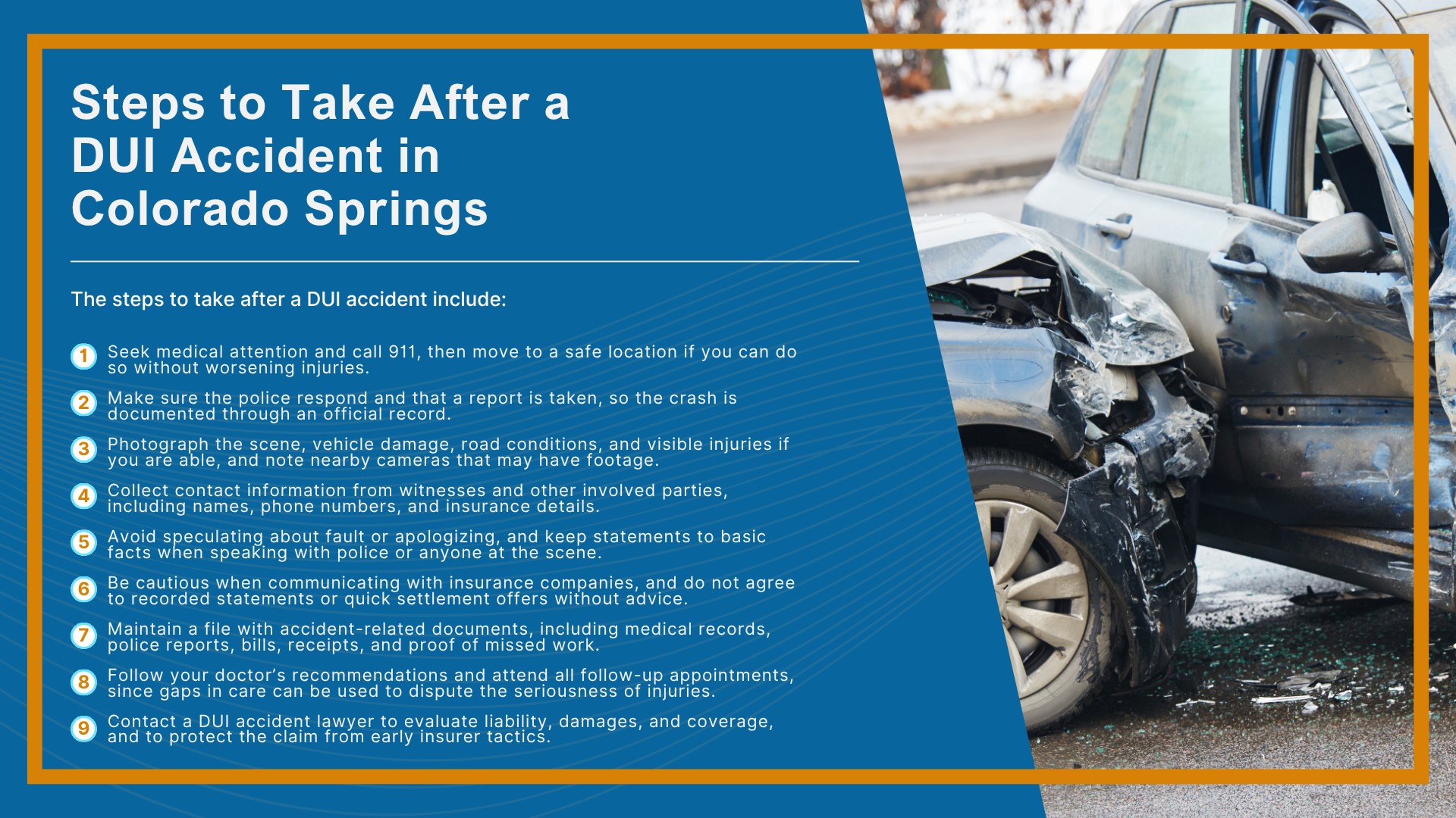 Steps to Take After a DUI Accident in Colorado Springs