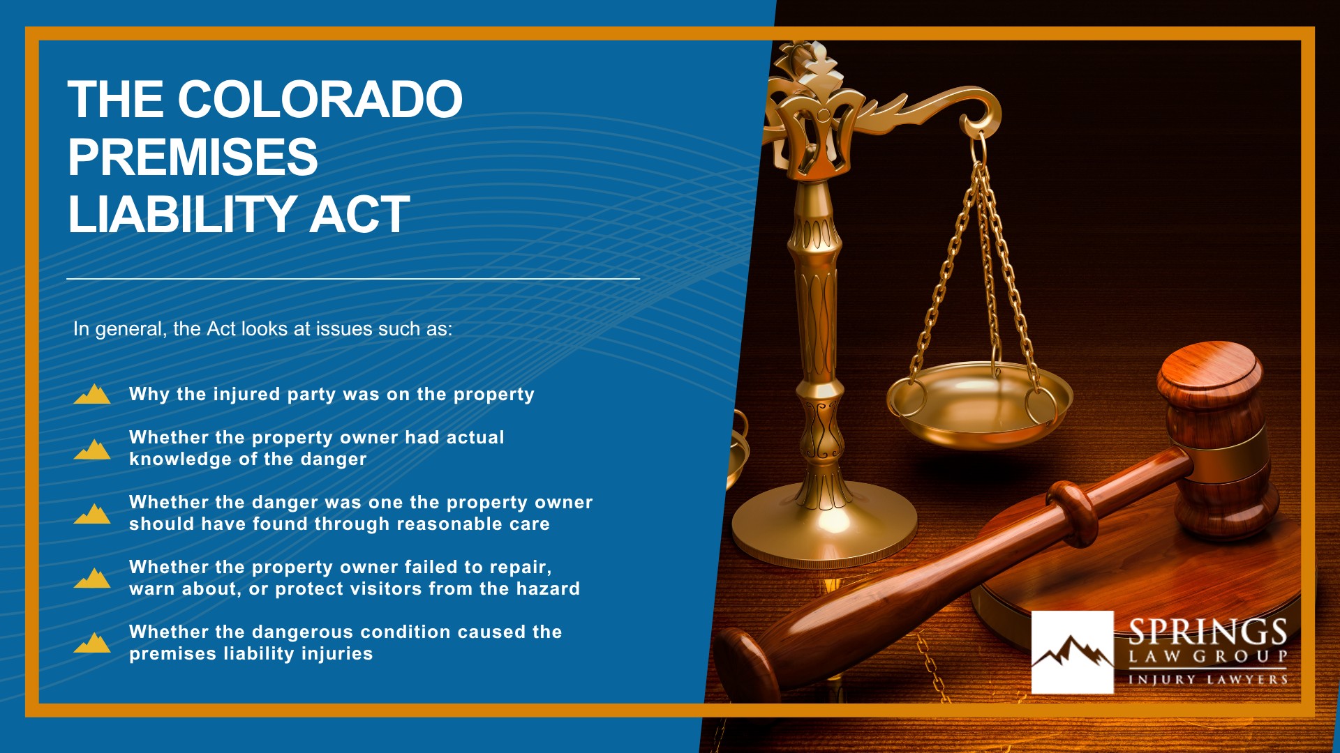 What is Premises Liability in Colorado; Property Owners Have a Duty to Keep Visitors Reasonably Safe; The Colorado Premises Liability Act