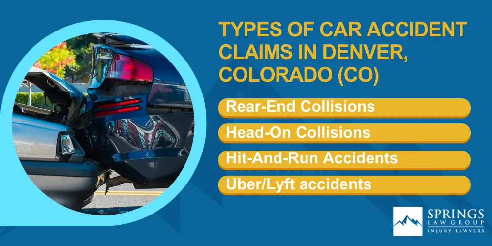 Denver Car Accident Lawyer; Why Hire A Denver Car Accident Lawyer; Types Of Car Accident Claims In Denver, Colorado (CO); Types Of Car Accident Claims In Denver, Colorado (CO)