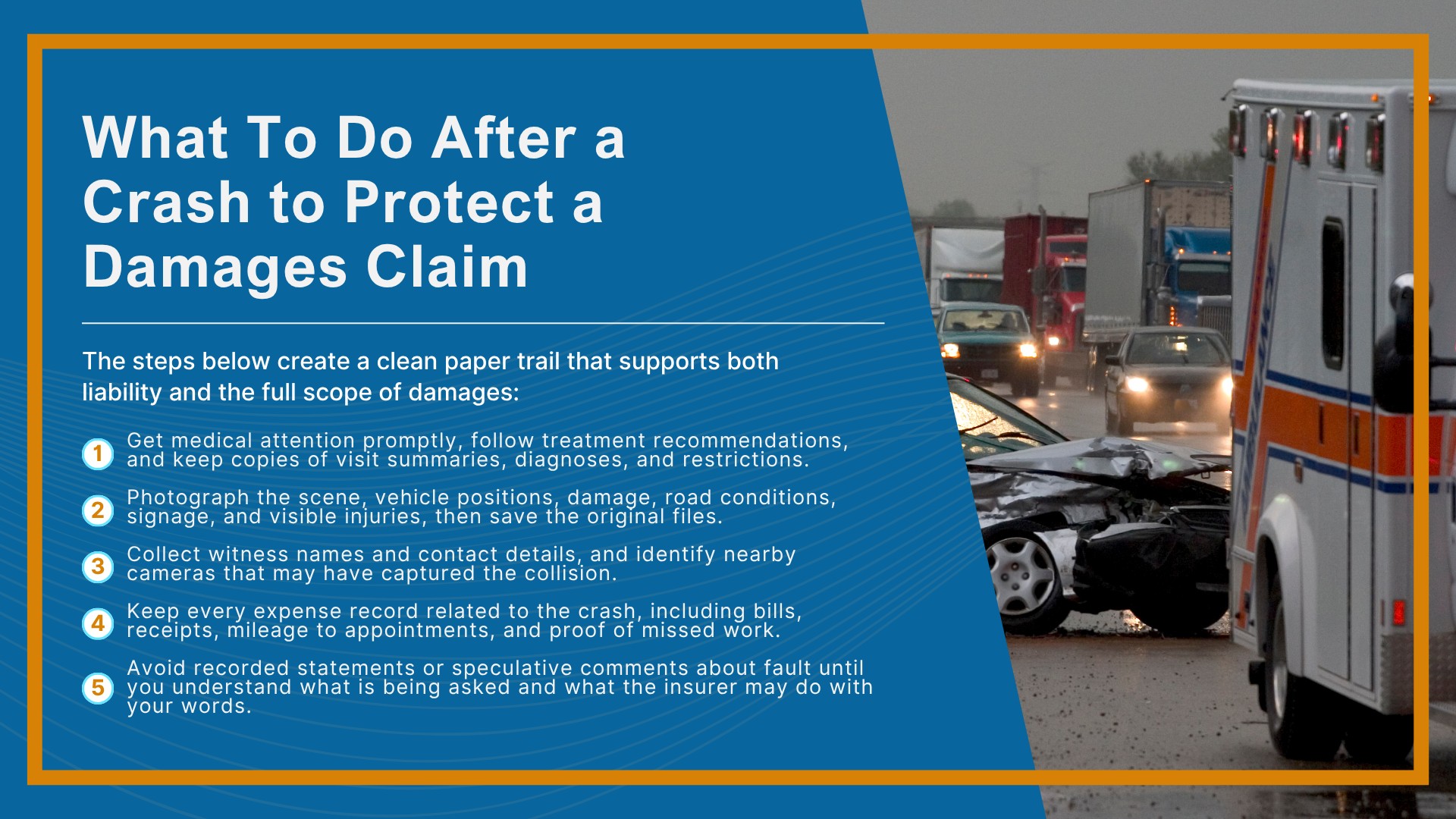 What Damages Can You Recover After a Colorado Springs Car Accident; Non-Economic Damages in Car Accident Cases; Economic Damages in Car Accident Cases; Can You Pursue Punitive Damages in Colorado Car Accident Cases; Where the Money Comes From in a Car Accident Settlement (Insurance and Other Sources); How Long Do You Have to Pursue Damages After a Car Accident in Colorado; What To Do After a Crash to Protect a Damages Claim