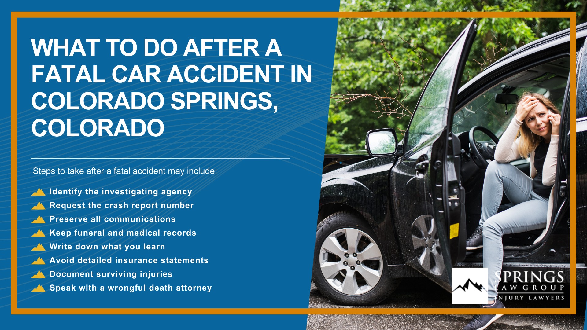 Fatal Car Accidents in Colorado Springs; What To Do After a Fatal Car Accident in Colorado Springs, Colorado